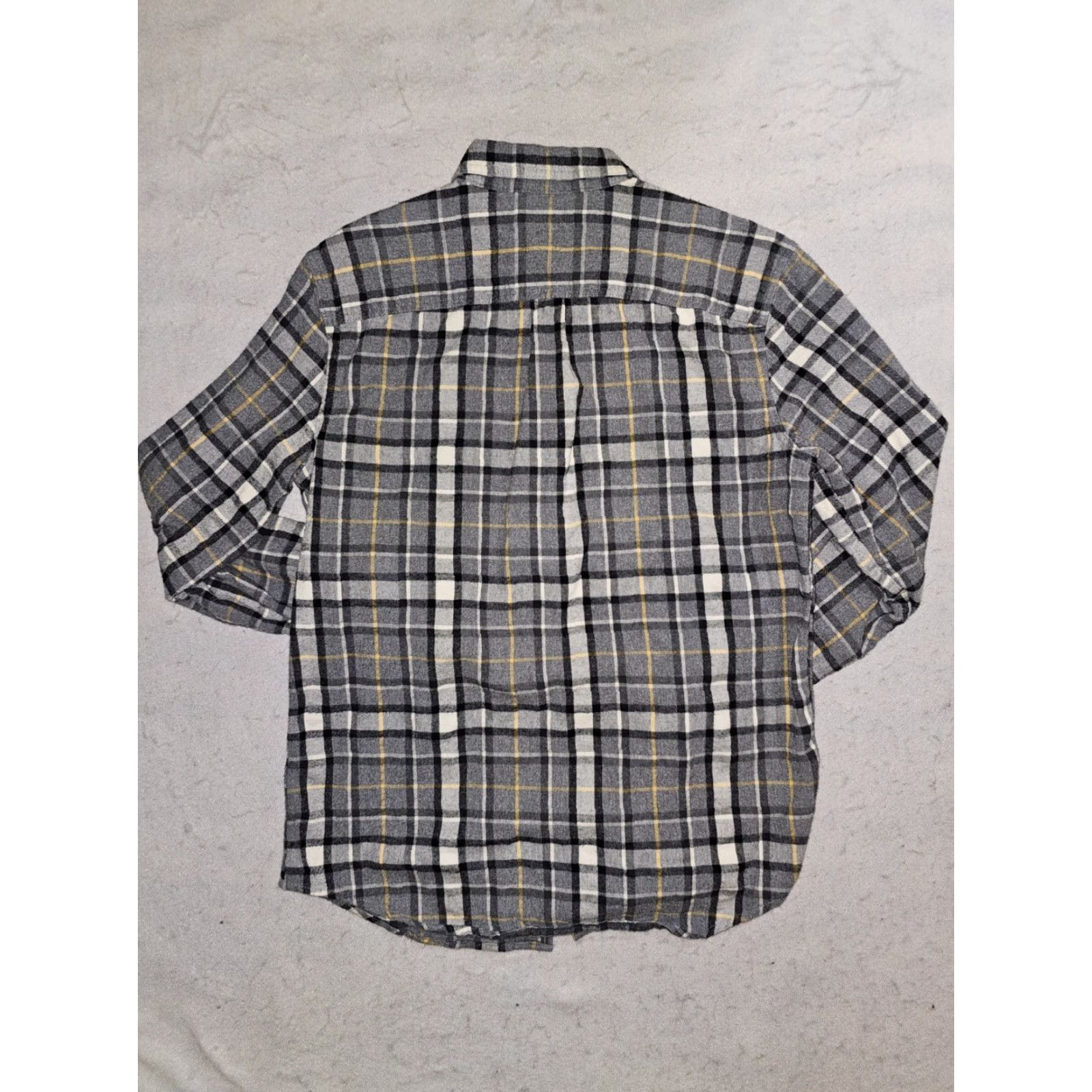 Vintage VINTAGE L.L. Bean Flannel Shirt Grey Plaid Slightly Fitted Button-Up Mens Sz M Regular Shirt Mens Gray Plaid Classic Outdoor Lumberjack Size US M / EU 48-50 / 2 - 6 Thumbnail