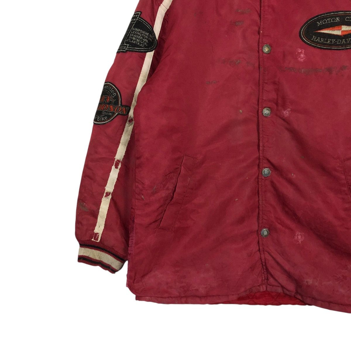 Harley Davidson 🔥VINTAGE BOMBER BIKER JACKET MOTORCYCLE HARLEY DAVIDSON LOGO Size US L / EU 52-54 / 3 - 6 Thumbnail