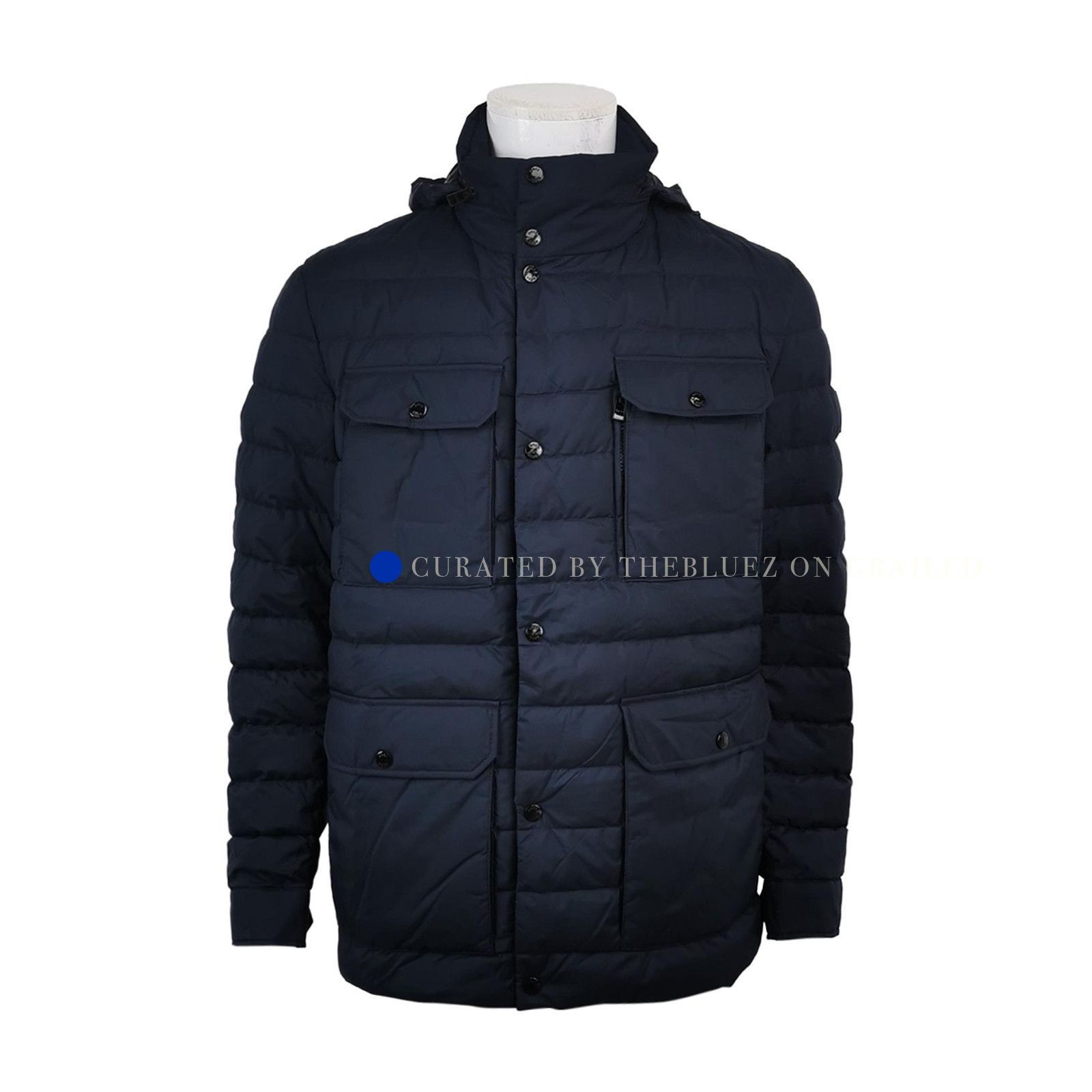 Hugo Boss Navy Hooded Down Jacket in Size M Size US M / EU 48-50 / 2 - 1 Thumbnail