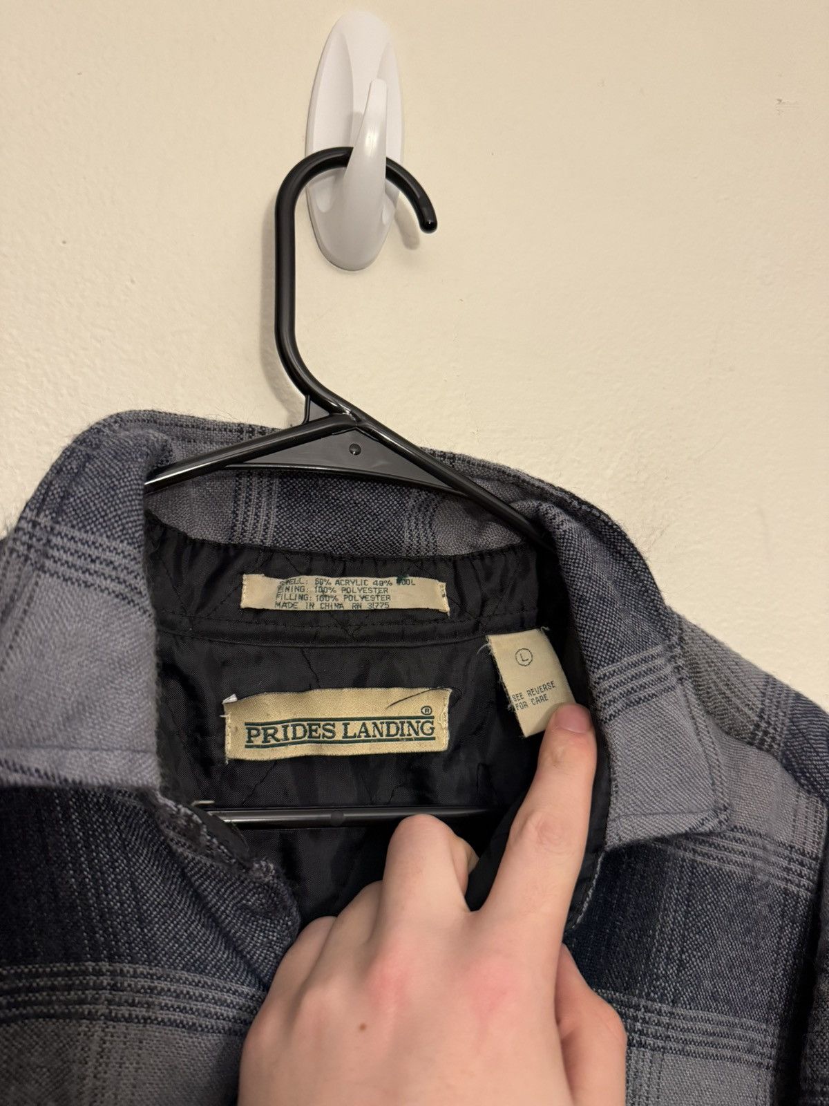 Vintage (XL) BEAUTIFUL FADED VINTAGE Grey Flannel Button Up Shirt Size US XL / EU 56 / 4 - 4 Thumbnail