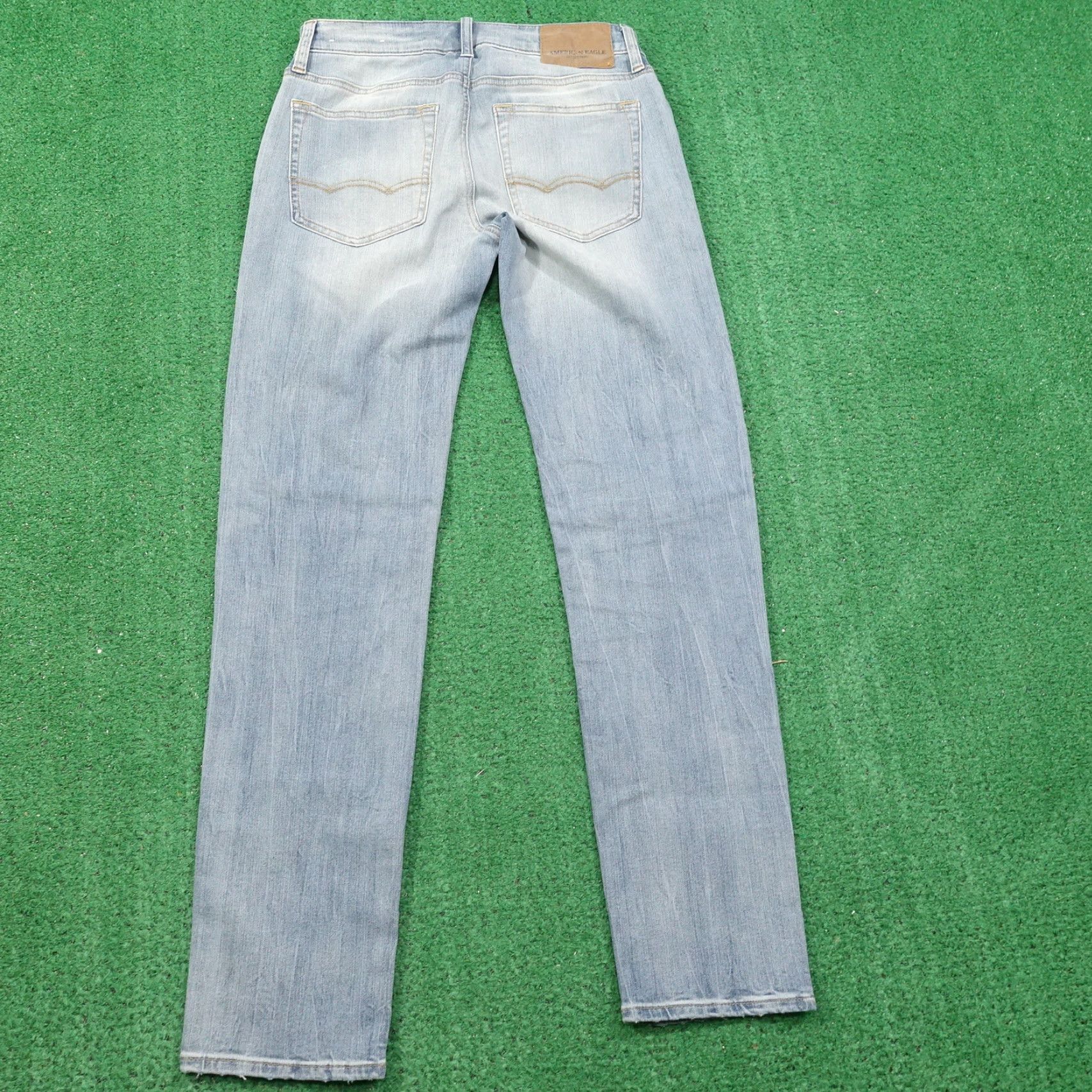 American Eagle Outfitters American Eagle Mens Jeans Size 28x32 Straight Fit Cotton Blue Vintage-Inspired Fashion Size US 28 / EU 44 - 6 Thumbnail