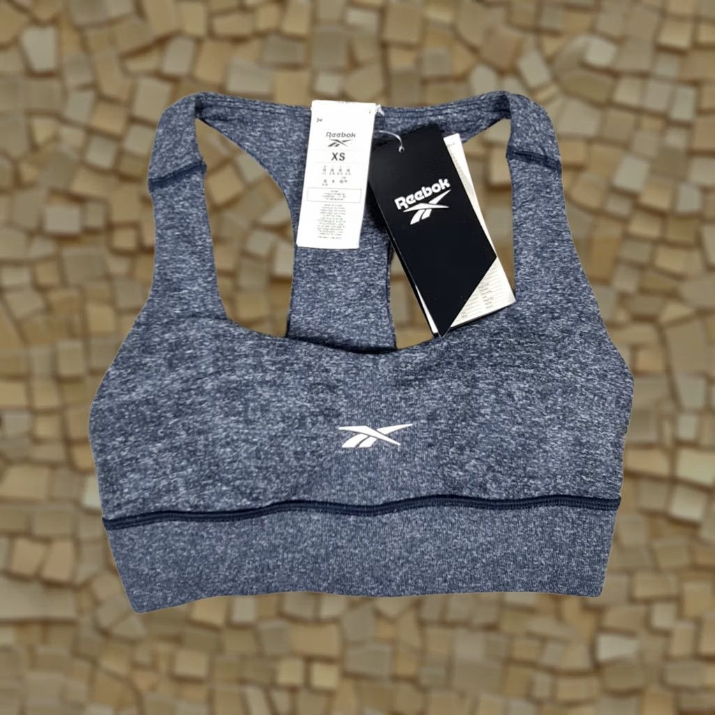 Reebok Reebok Womens Sports Bra Blue XS Racerback Myoknit Size ONE SIZE - 1 Thumbnail