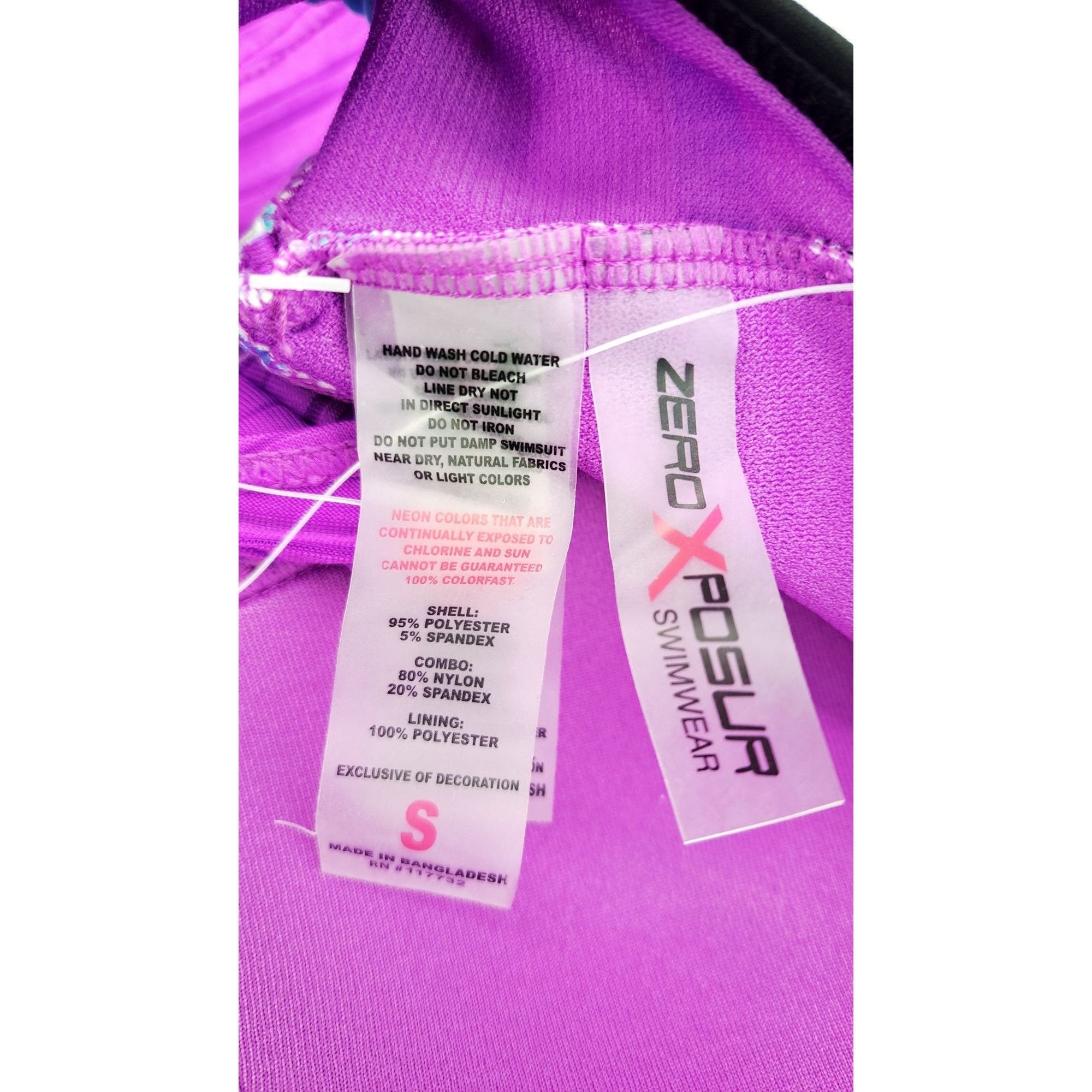 ZeroXposur ZeroXposur Women Ruched 2-In-1 Tankini Top Adjustable Straps Size S / US 4 / IT 40 - 3 Thumbnail