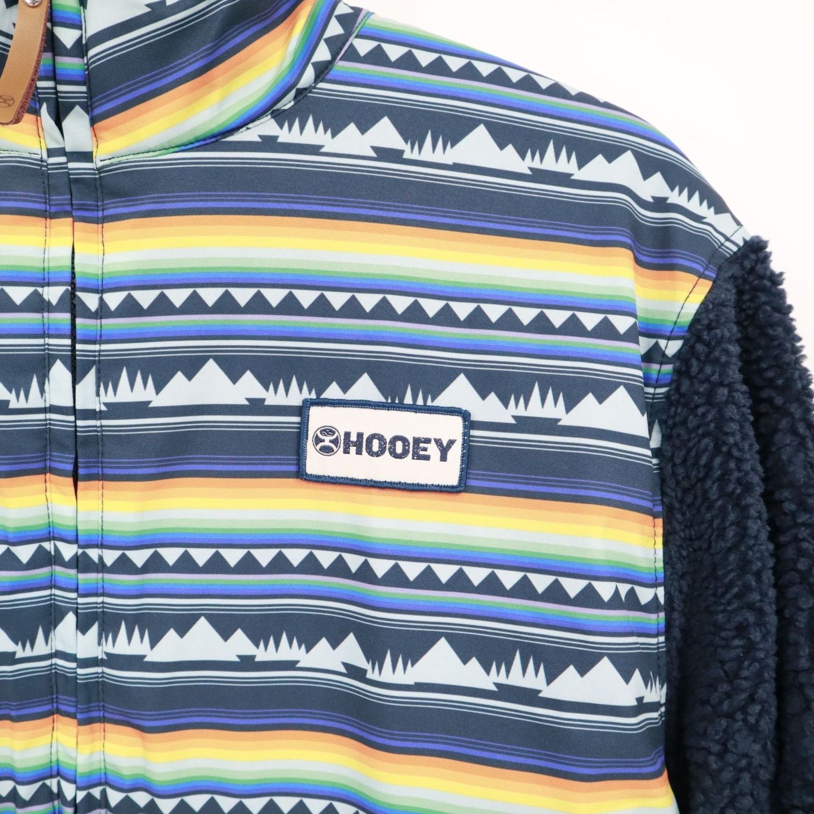 Other Hooey Sherpa Pullover Jacket Mens S Navy Boho Western Aztec Size US S / EU 44-46 / 1 - 8 Thumbnail