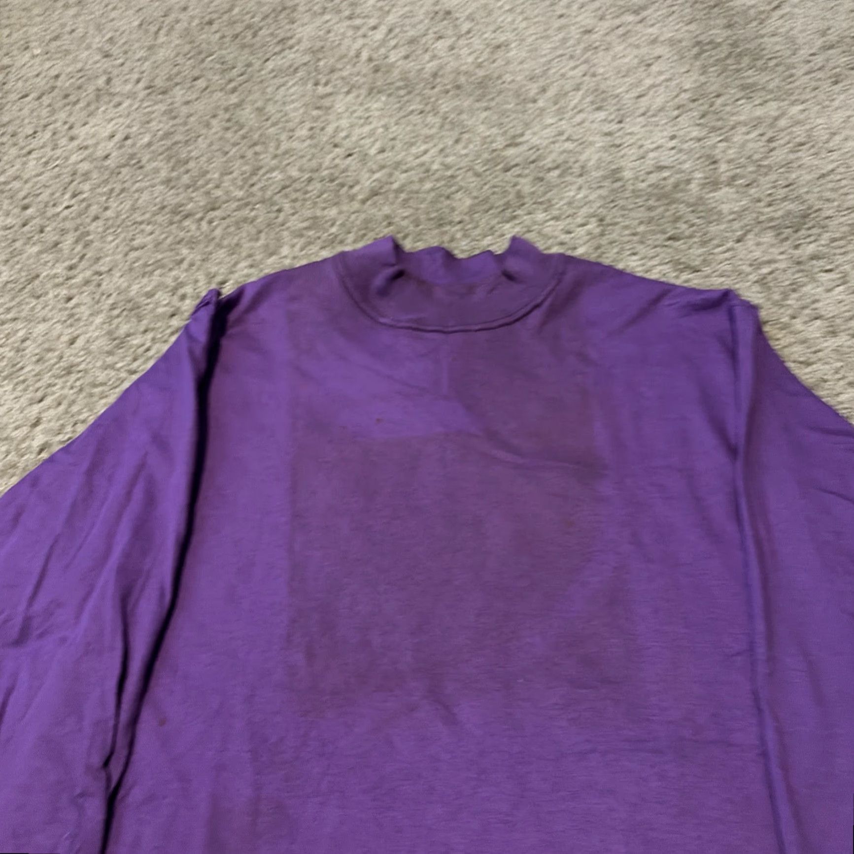 Russell Athletic VINTAGE Russell Athletic Purple Mock Neck Shirt Mens Medium USA 1980s Cotton T-Shirt Size US M / EU 48-50 / 2 - 4 Thumbnail