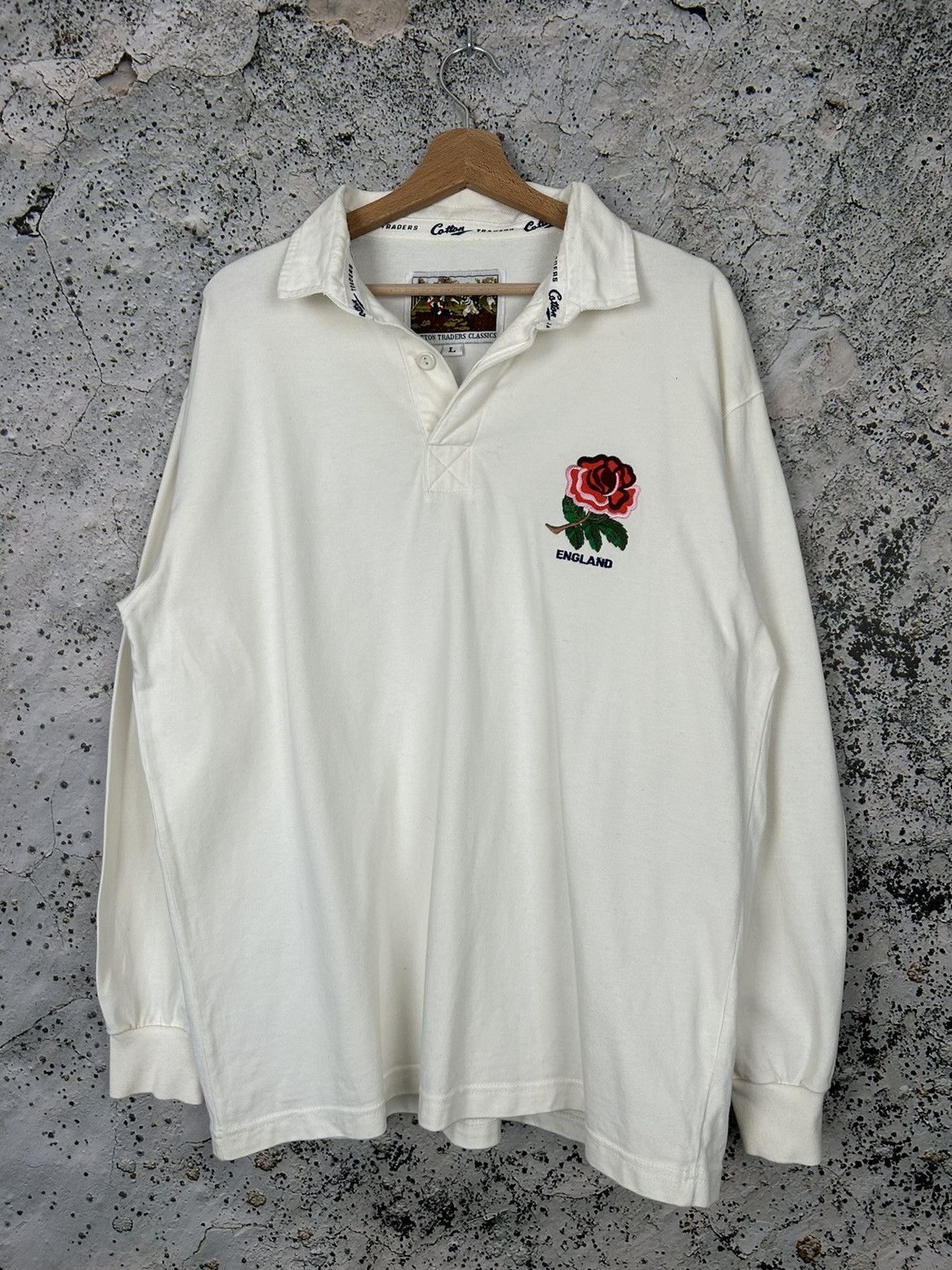 Vintage Vintage England Rugby Jersey Sportswear 90s Hype Size US L / EU 52-54 / 3 - 1 Thumbnail