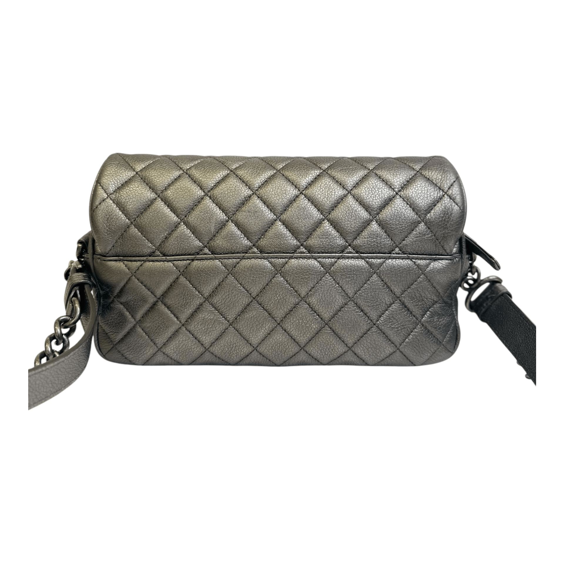 Chanel Chanel Metallic Calfskin Quilted Casual Rock Flap Silver Size ONE SIZE - 2 Thumbnail