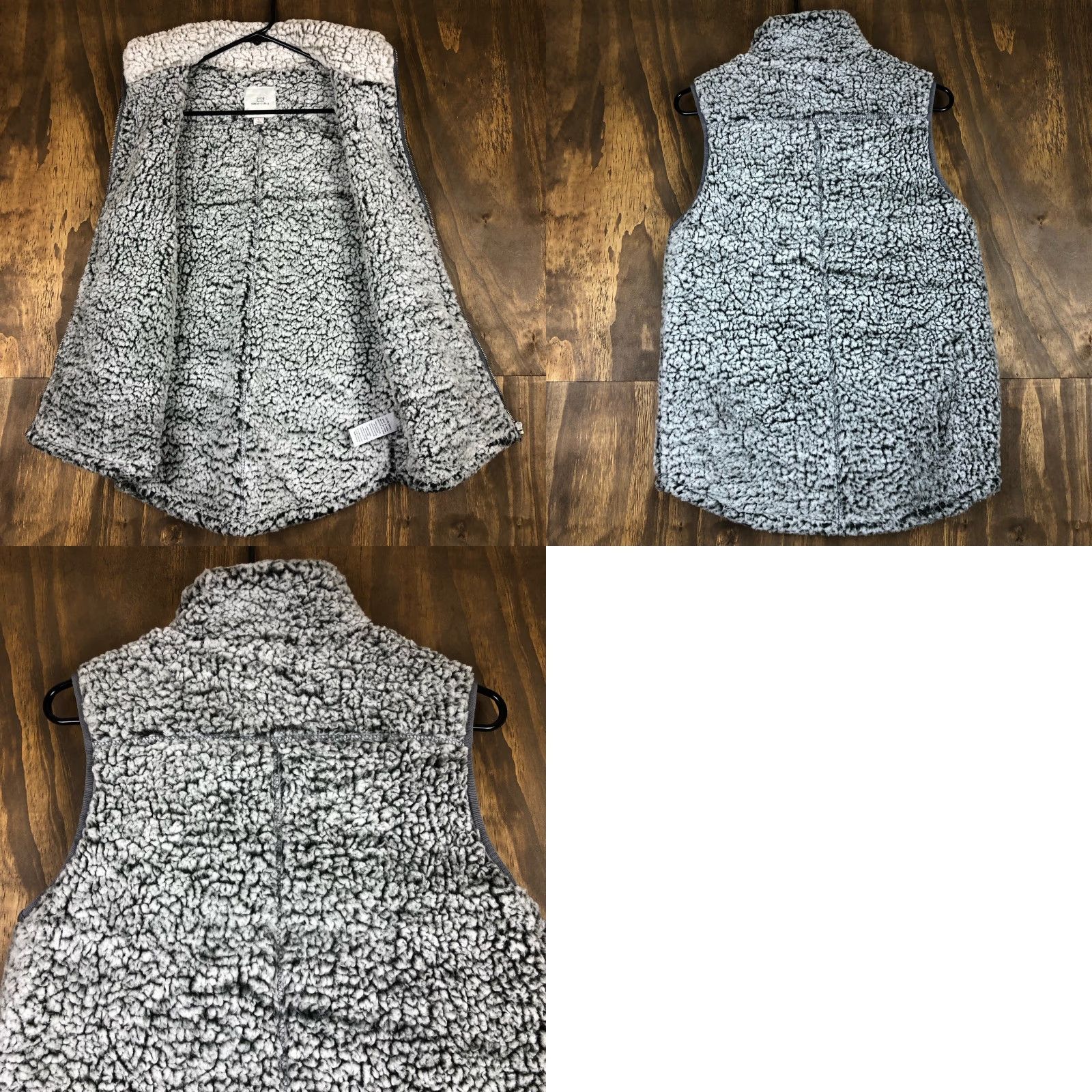 Vintage Thread & Supply Womens Vest Charcoal Fleece Sherpa Sleeveless Full Zip XS Vest Women Charcoal Fleece Sherpa Sleeveless Full Zip XS Size XS / US 0-2 / IT 36-38 - 8 Thumbnail