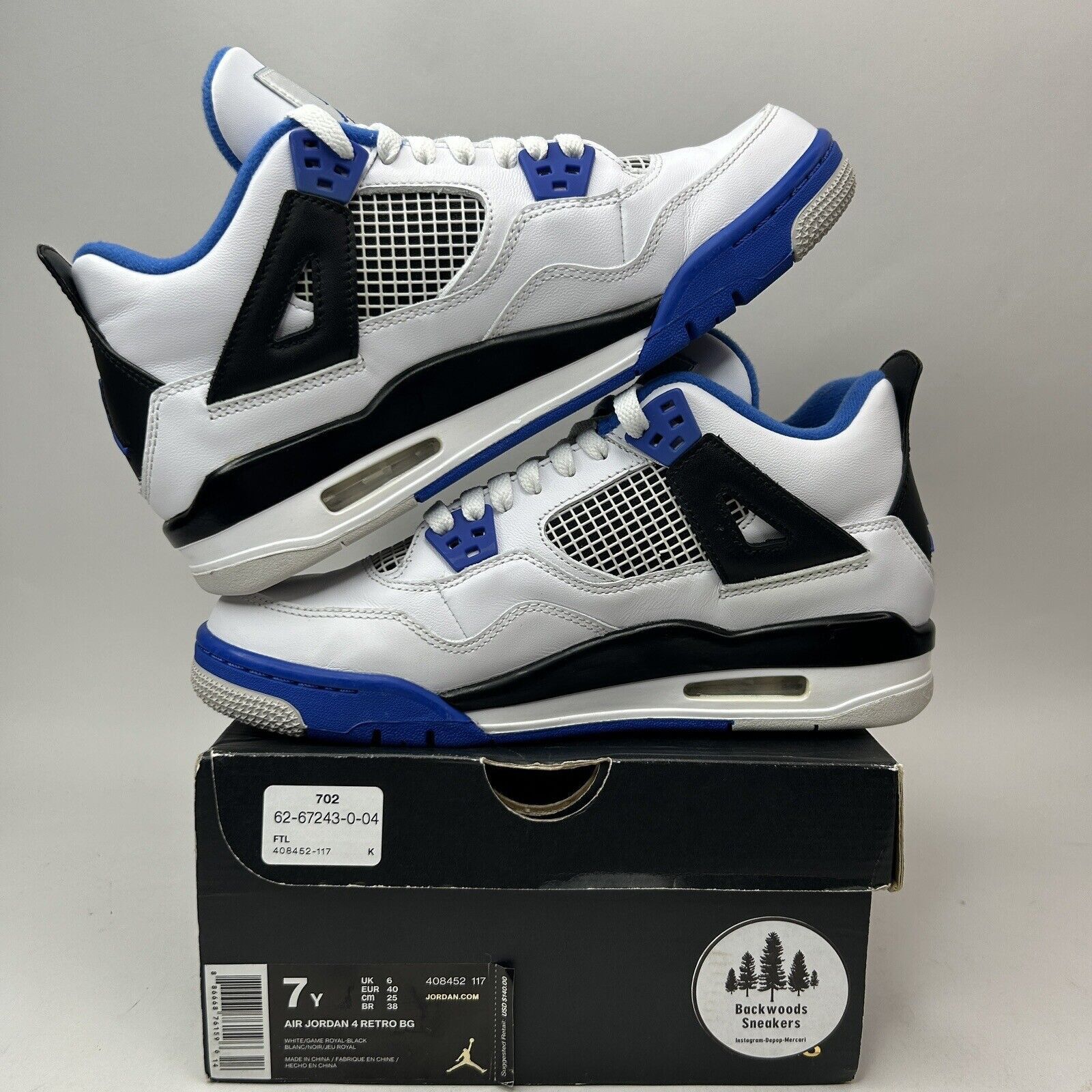 Jordan Brand Nike Air Jordan 4 Retro BG “Motorsport” 2023 Size US 8.5 / IT 38.5 - 3 Thumbnail