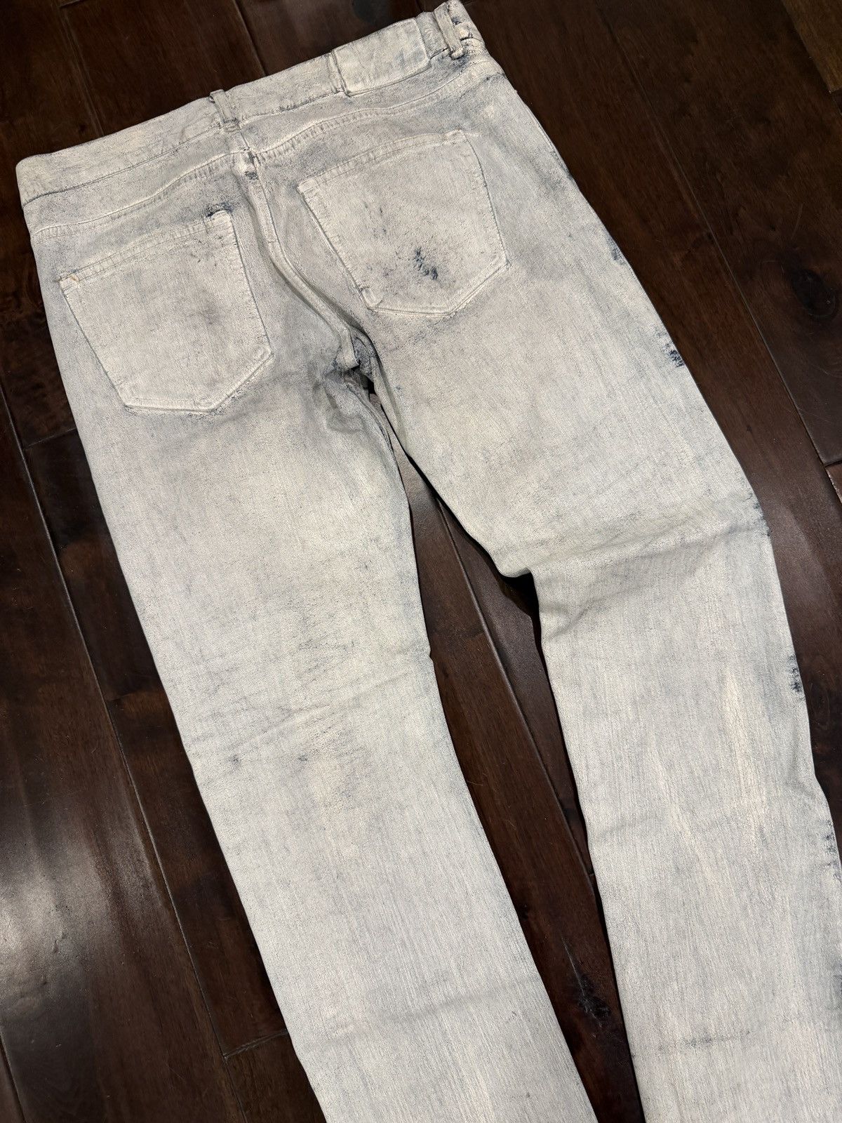 H&M × Maison Margiela Maison Margiela H&M White Painted Paint Denim Jeans 31 Size US 31 - 4 Thumbnail
