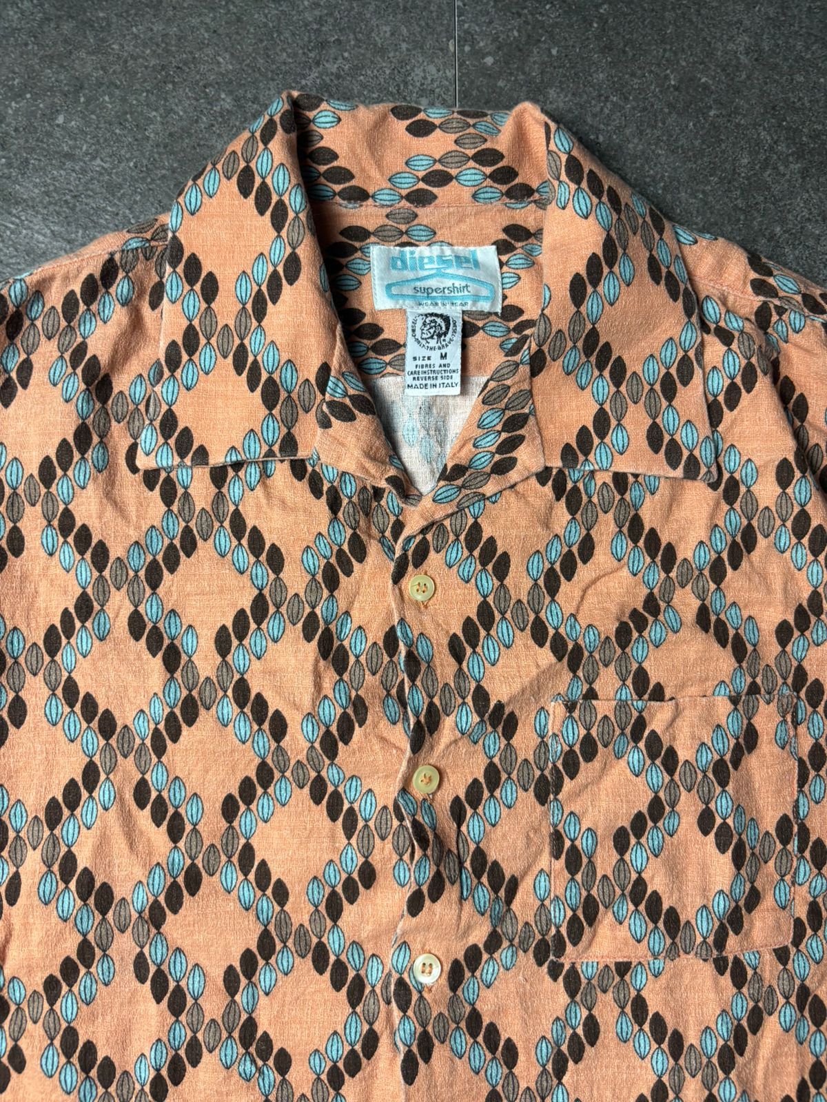 Diesel 1990s Diesel Supershirt Pattern Open Collar Shirt Size US M / EU 48-50 / 2 - 2 Thumbnail