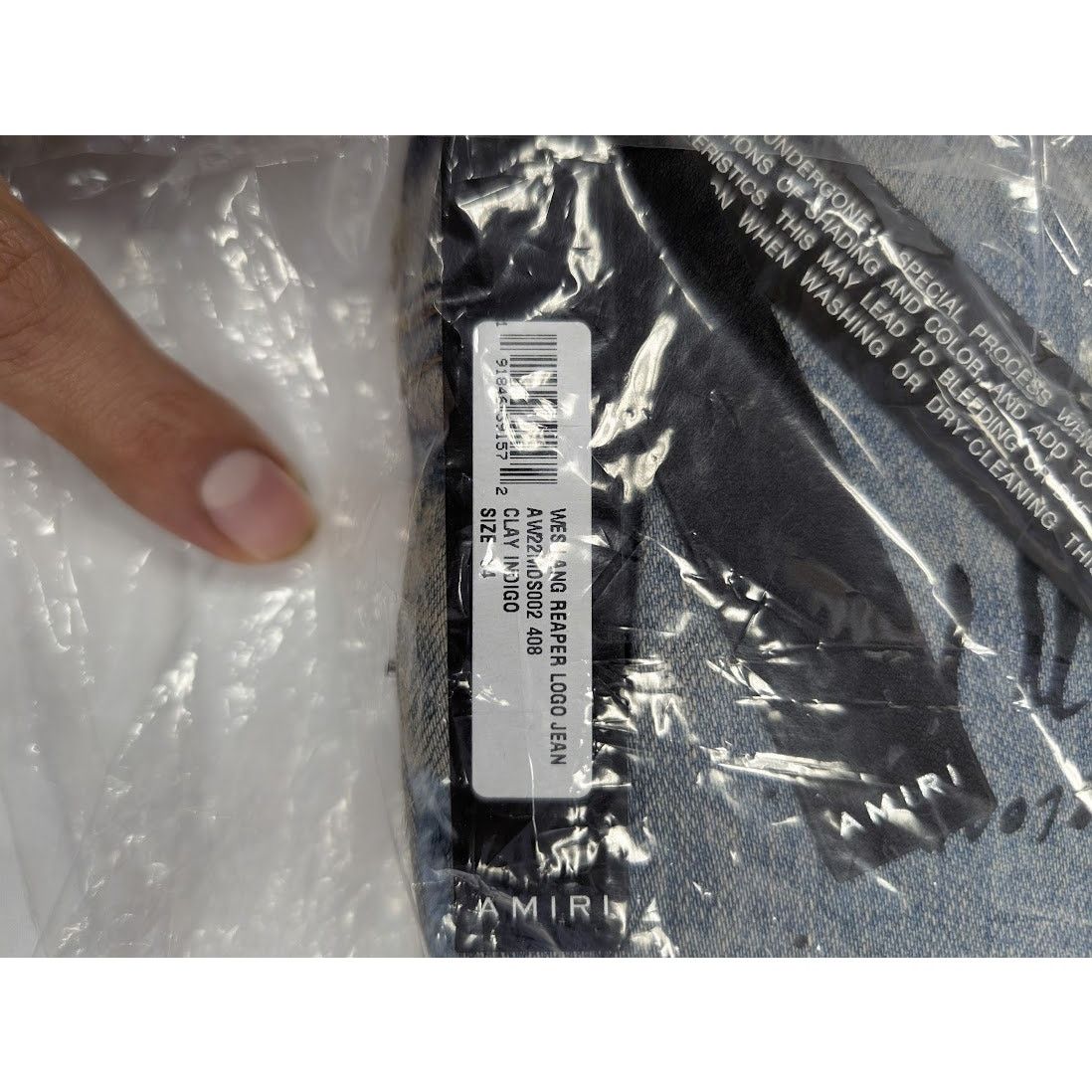 Amiri o1rshd1 Q:2 / Wes Lang Reaper Logo Jeans in Clay Indigo Size US 34 / EU 50 - 20 Thumbnail