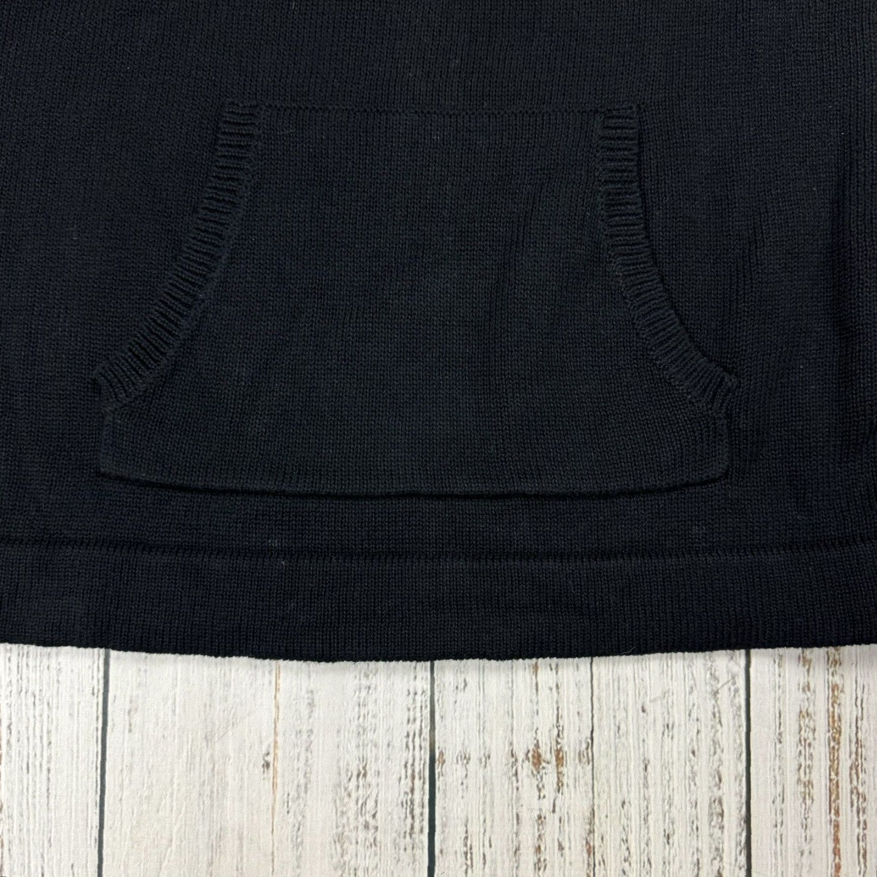 Ralph Lauren VINTAGE Ralph Lauren Women’s Sweater Shirt Knit 1/2 Zip Turtleneck Pullover Black L, Preppy, 100% Cotton Size L / US 10 / IT 46 - 5 Thumbnail