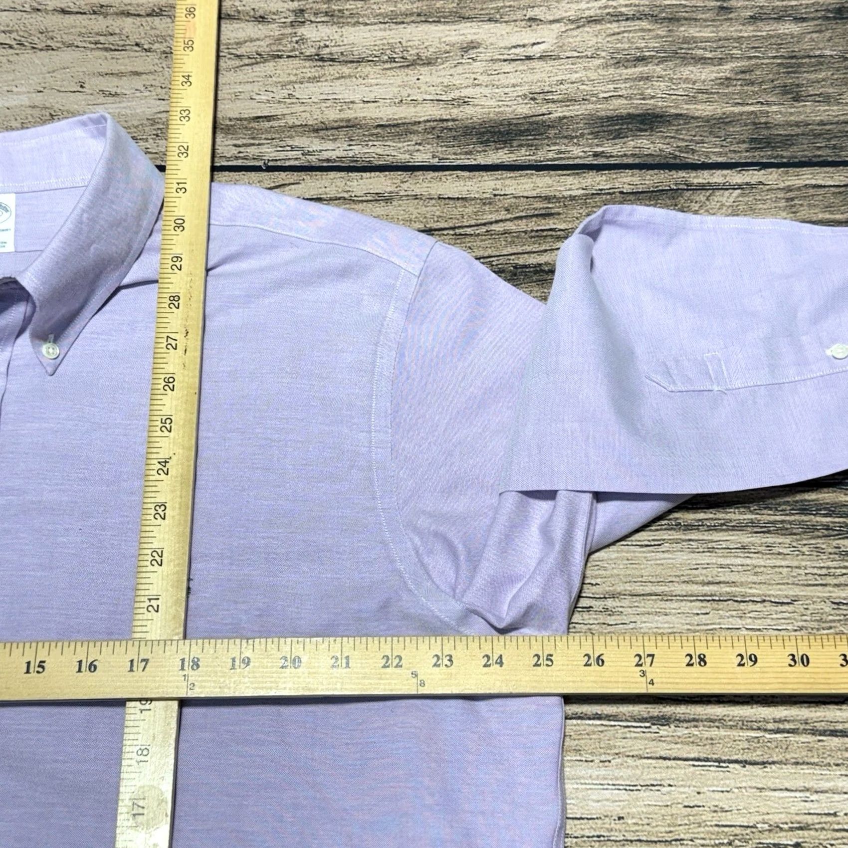 Brooks Brothers Brooks Brothers Shirt XL Purple Oxford Dress Shirt OCBD Slim Fit Non Iron Supima Regular Pattern Solid Long Sleeve Button-Down Collar Women? Size 46R - 5 Thumbnail