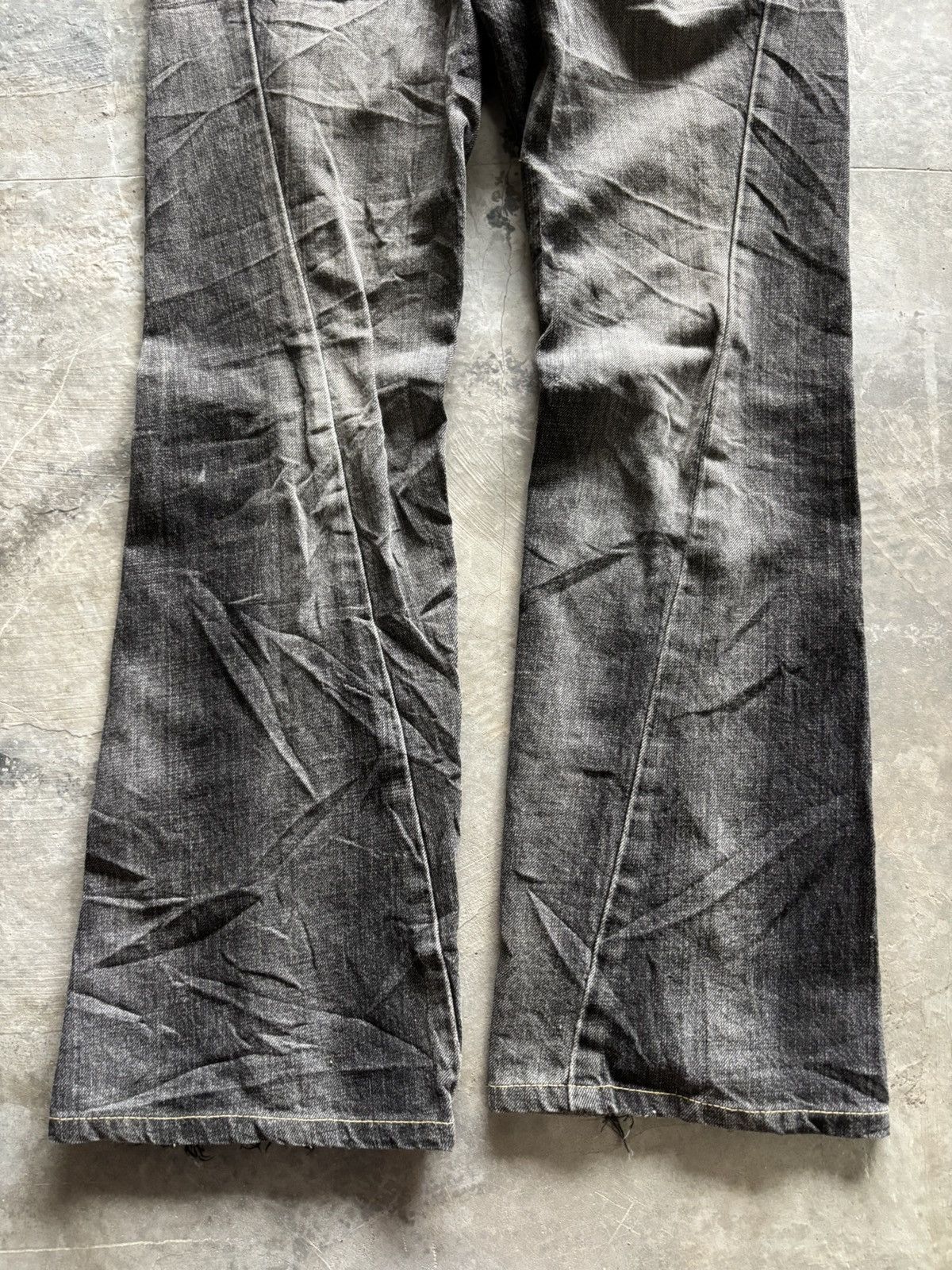 Tornado Mart FLARE lee rider distressed japanese twist denim biker style Size US 30 / EU 46 - 9 Thumbnail