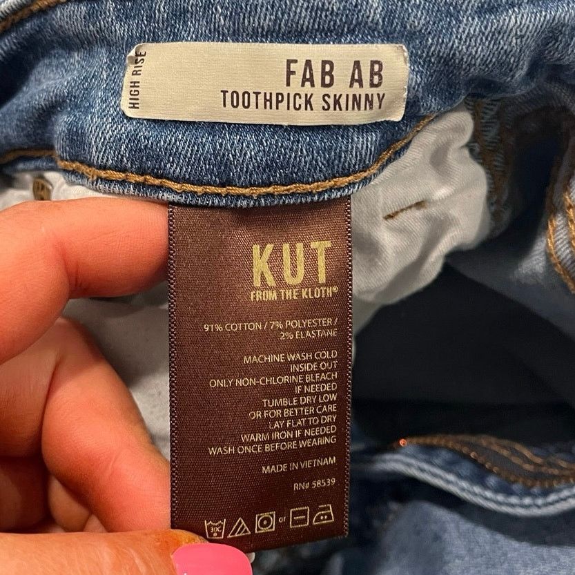 Anthropologie Kut From The Kloth Fab AB Toothpick Skinny Jeans Size 14 Size 36" / US 14 / IT 50 - 6 Thumbnail