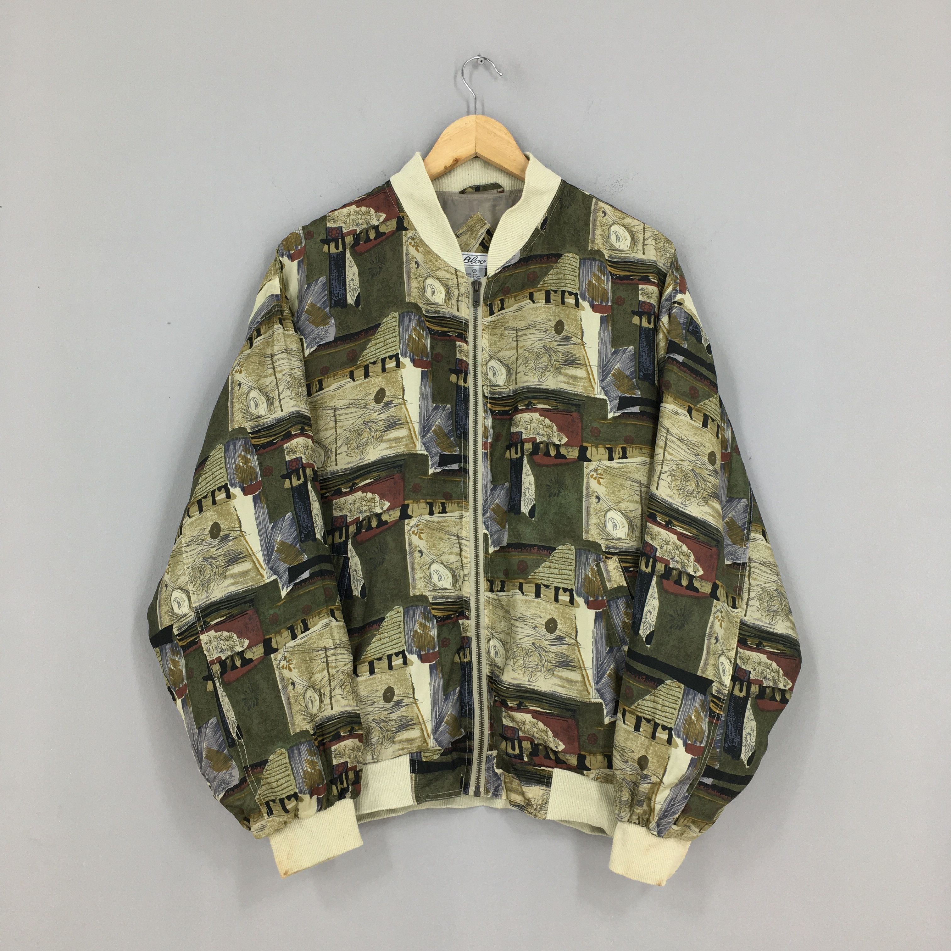 image of Art Vintage Baroque Abstract Pattern Jacket Medium, Men's