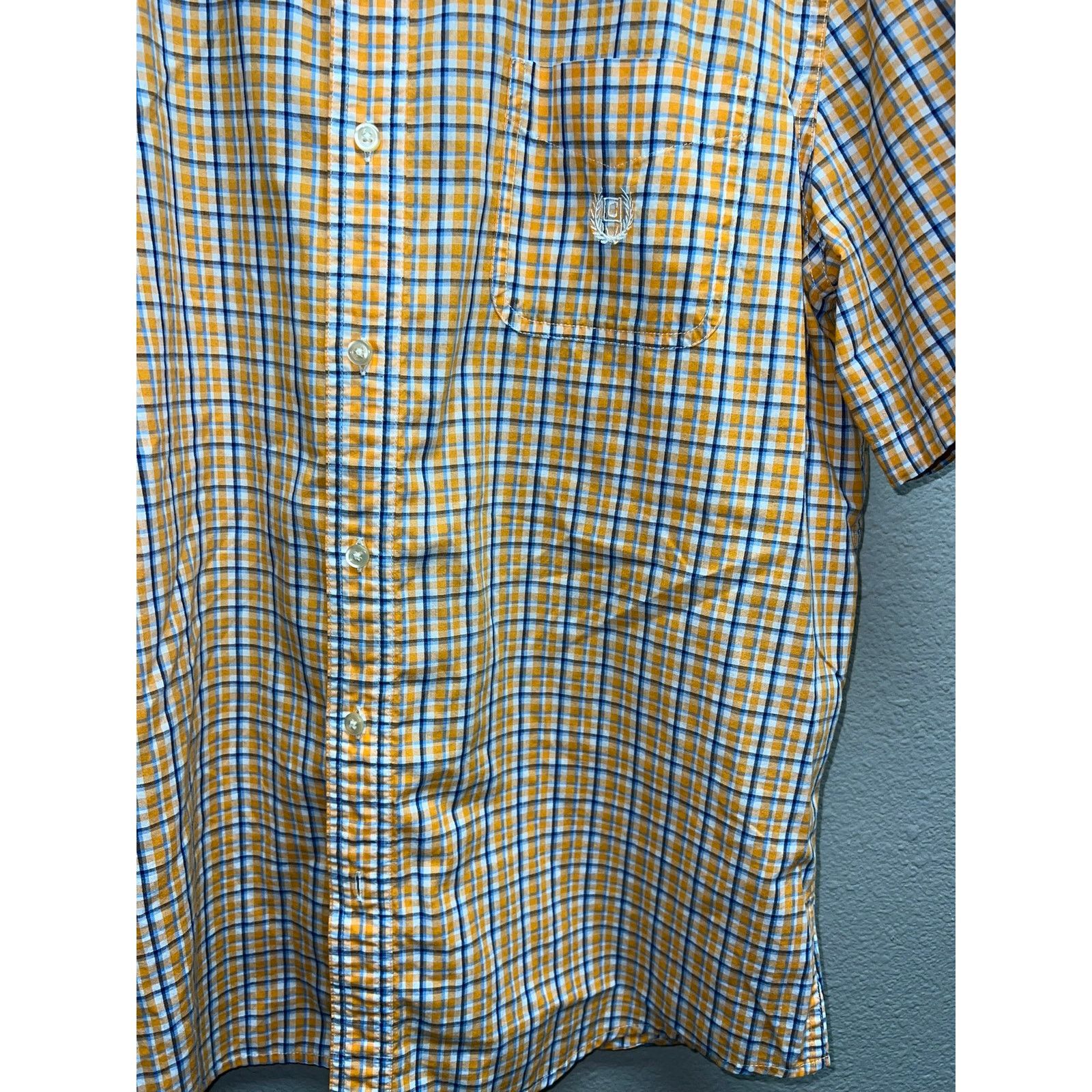 Chaps Chaps Button Up Shirt Orange Blue Easy Care office Summer L Size US L / EU 52-54 / 3 - 4 Thumbnail