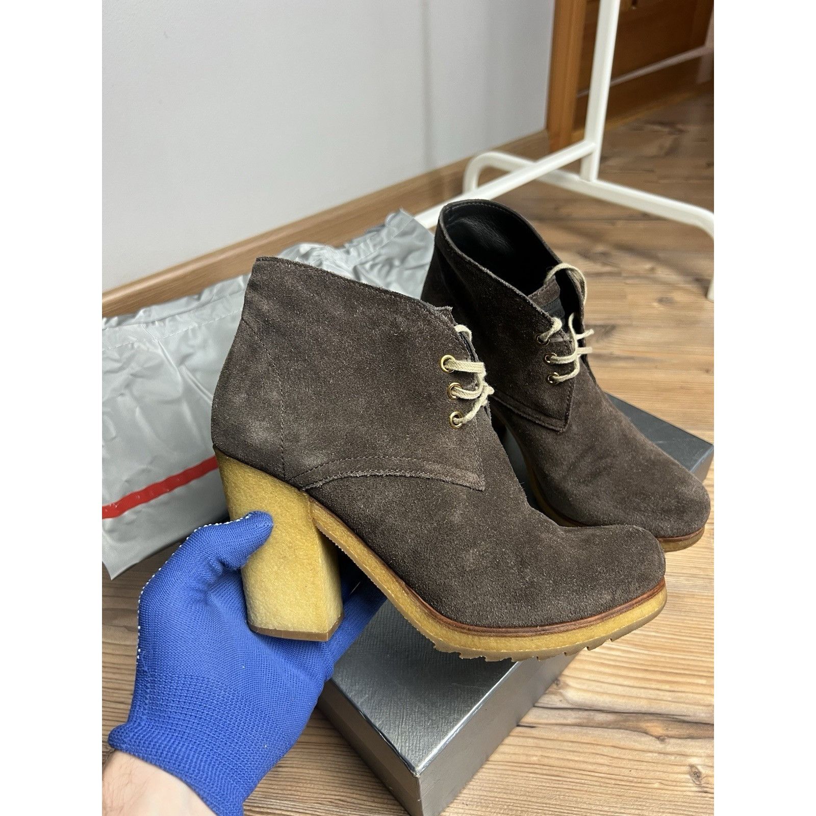 Prada Prada Logo Ankle Boots Booties Shoes Womens Size 38 EU 7.5 U Size US 7.5 / IT 37.5 - 3 Thumbnail