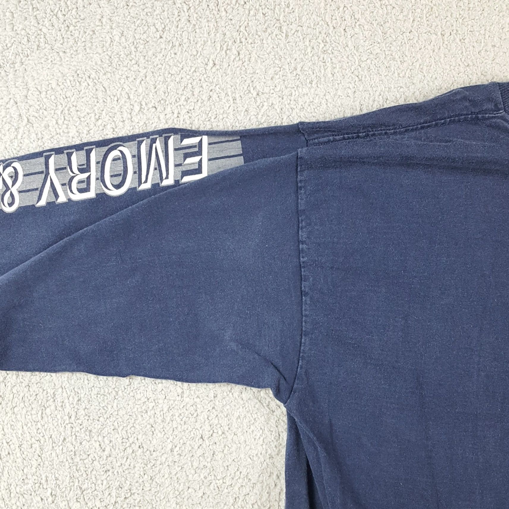 Jansport Vintage 90s Emory & Henry College Long Sleeve T-Shirt Mens Small College Sports Cotton Blue Retro Y2K Size US S / EU 44-46 / 1 - 6 Thumbnail