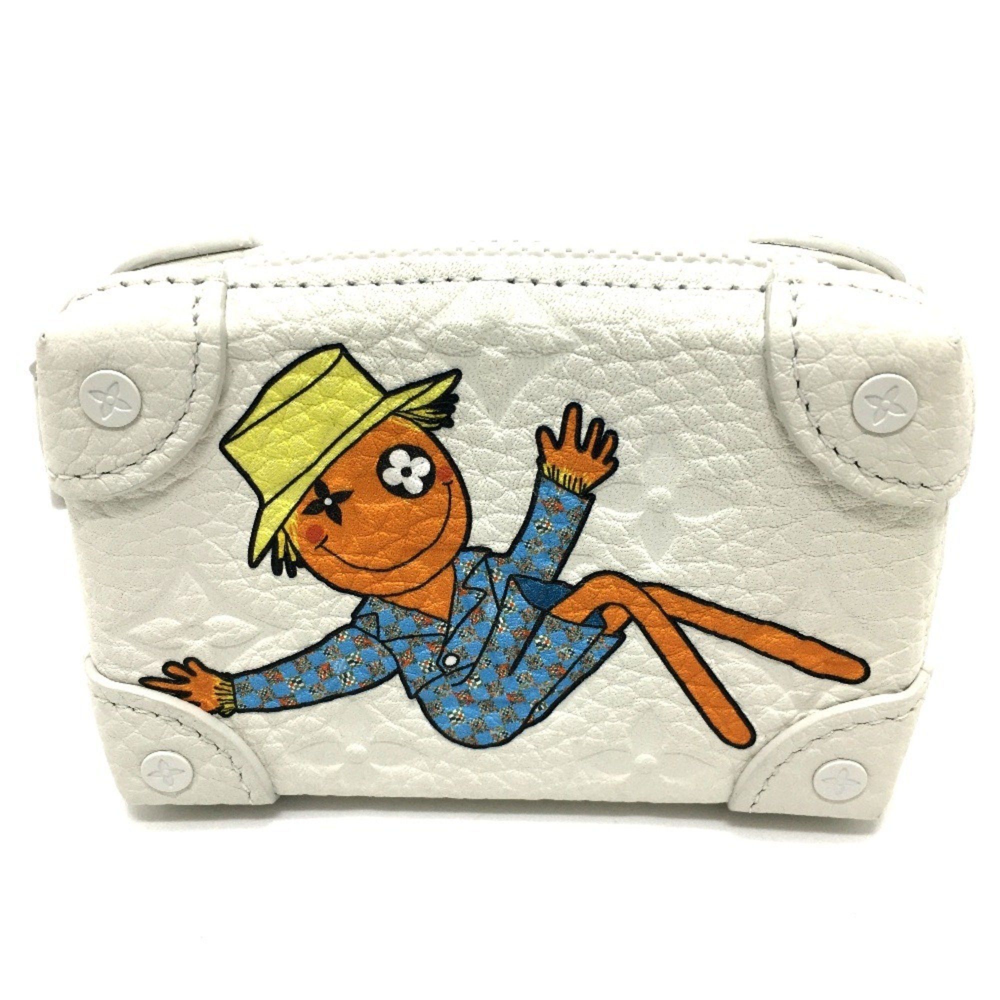 Louis Vuitton LOUIS VUITTON M80209 Monogram LV Friend Print Neck Soft Trunk Tri-fold Wallet Taurillon Leather Men's Women's White Size ONE SIZE - 1 Thumbnail