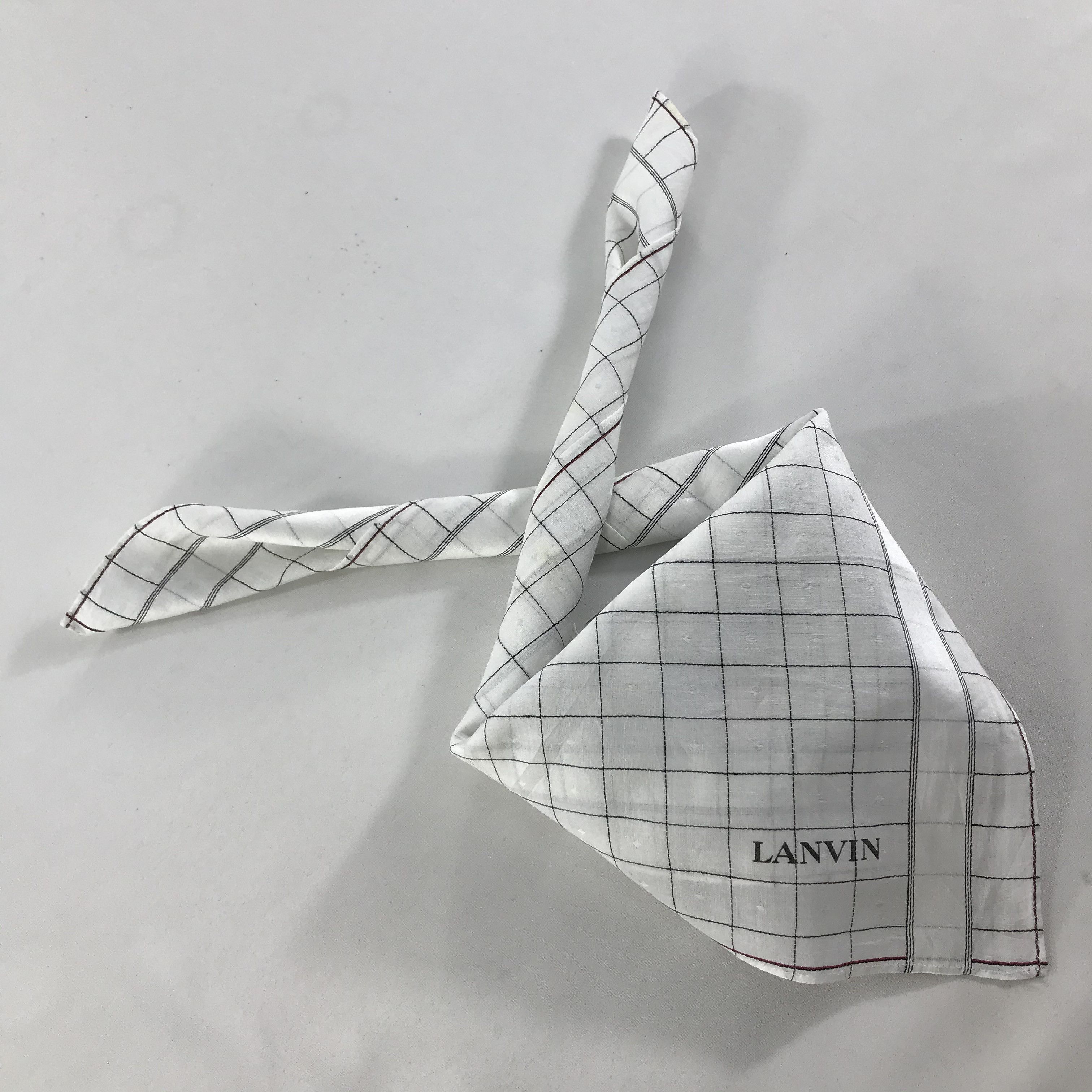 Lanvin × Vintage Lanvin Bandana / Handkerchief / Neckerchief - S1398 Size ONE SIZE - 4 Thumbnail