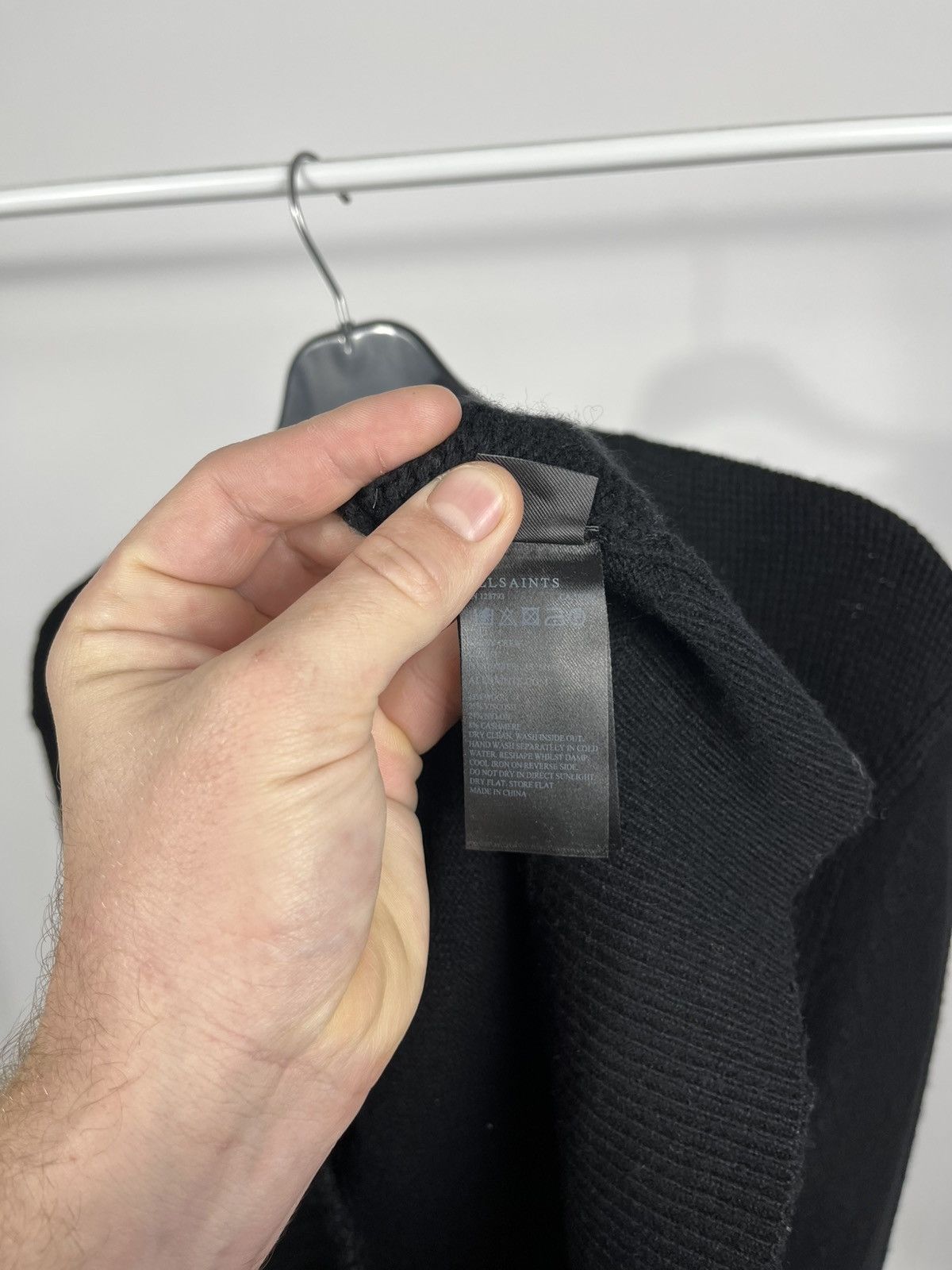 Allsaints AllSaints black wool blend Arley crew knit sweater L Size US L / EU 52-54 / 3 - 9 Thumbnail