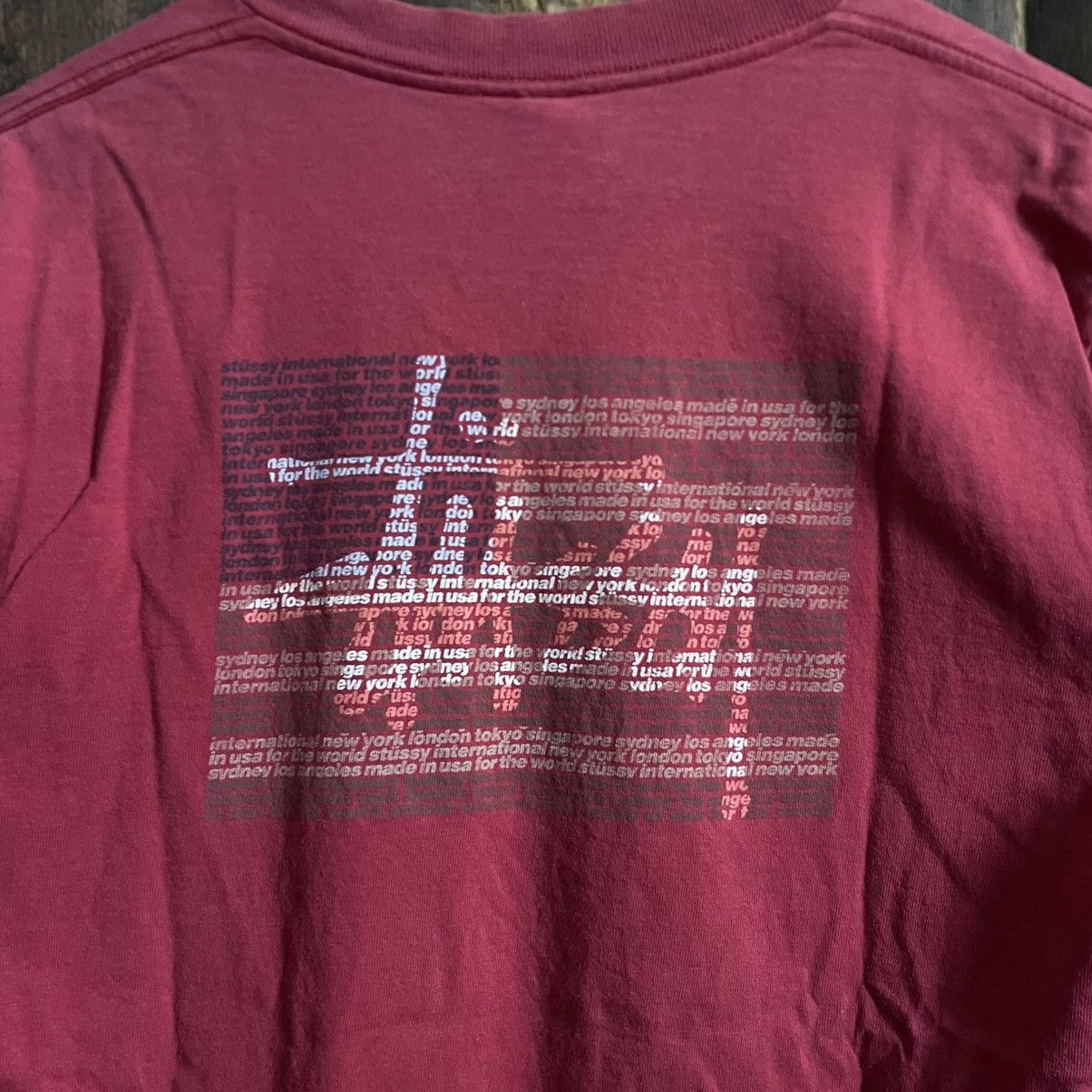 Stussy Vintage 90's Stussy International USA Flag Tee Shirt Size US M / EU 48-50 / 2 - 10 Thumbnail