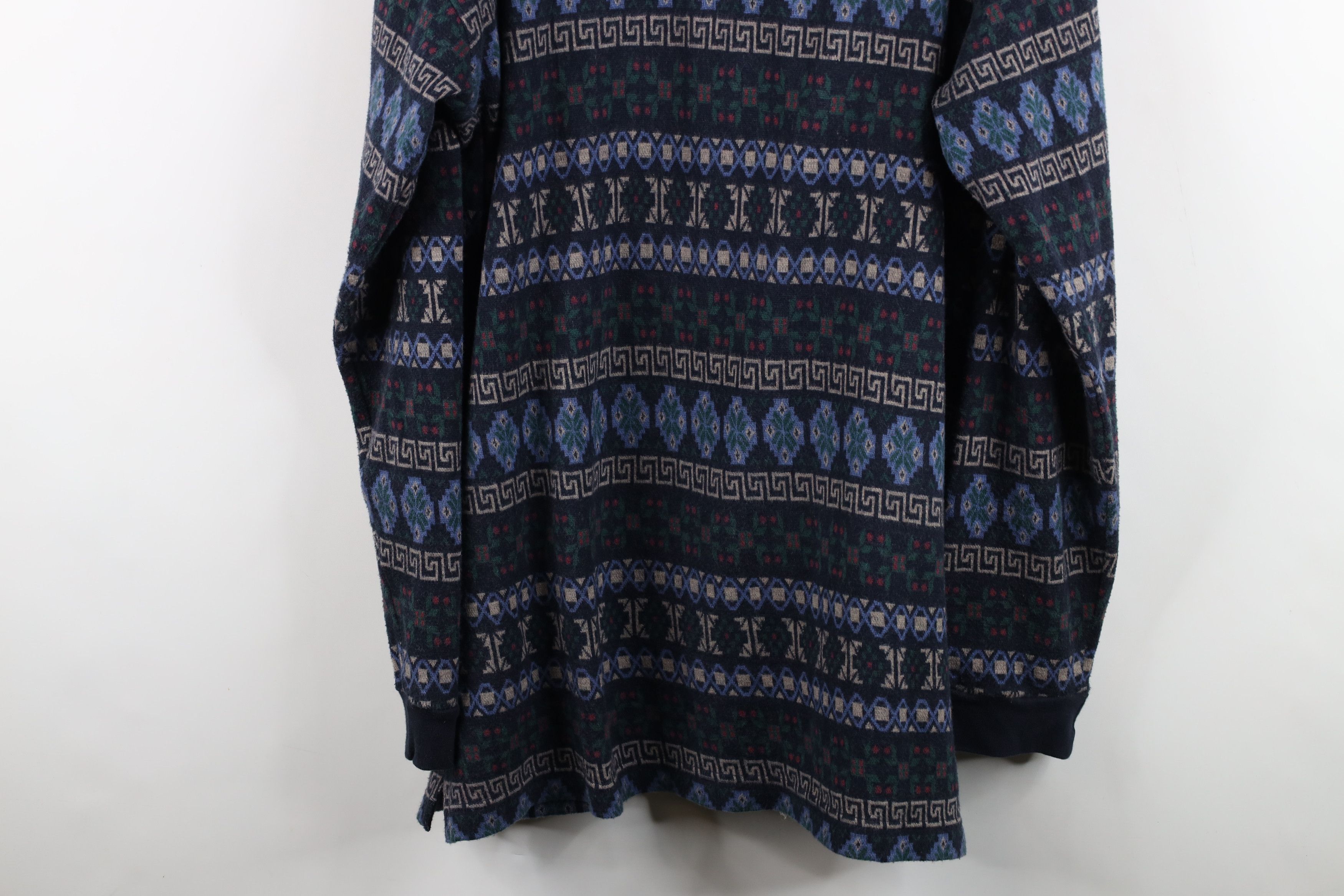 Vintage Vintage 90s Streetwear Fair Isle Long Sleeve Rugby Polo Size US XL / EU 56 / 4 - 12 Thumbnail