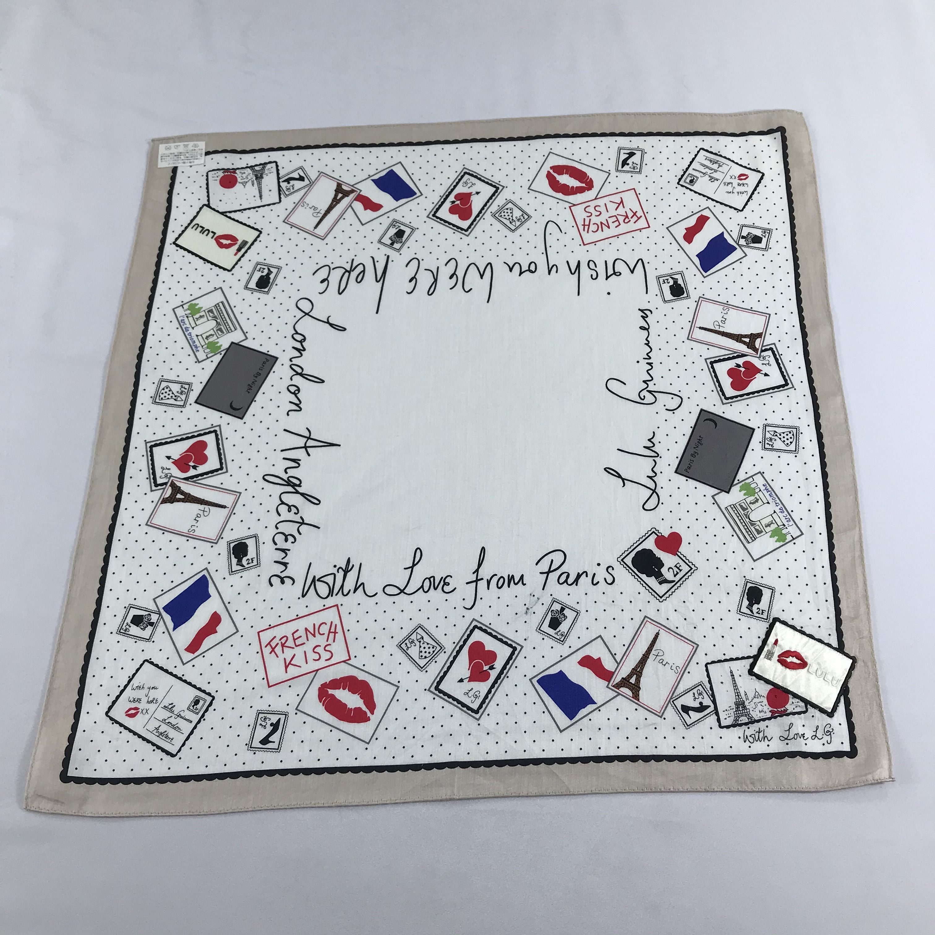 Vintage Lulu Guinness Handkerchief Neckerchief Bandana H1231 Size ONE SIZE - 2 Thumbnail