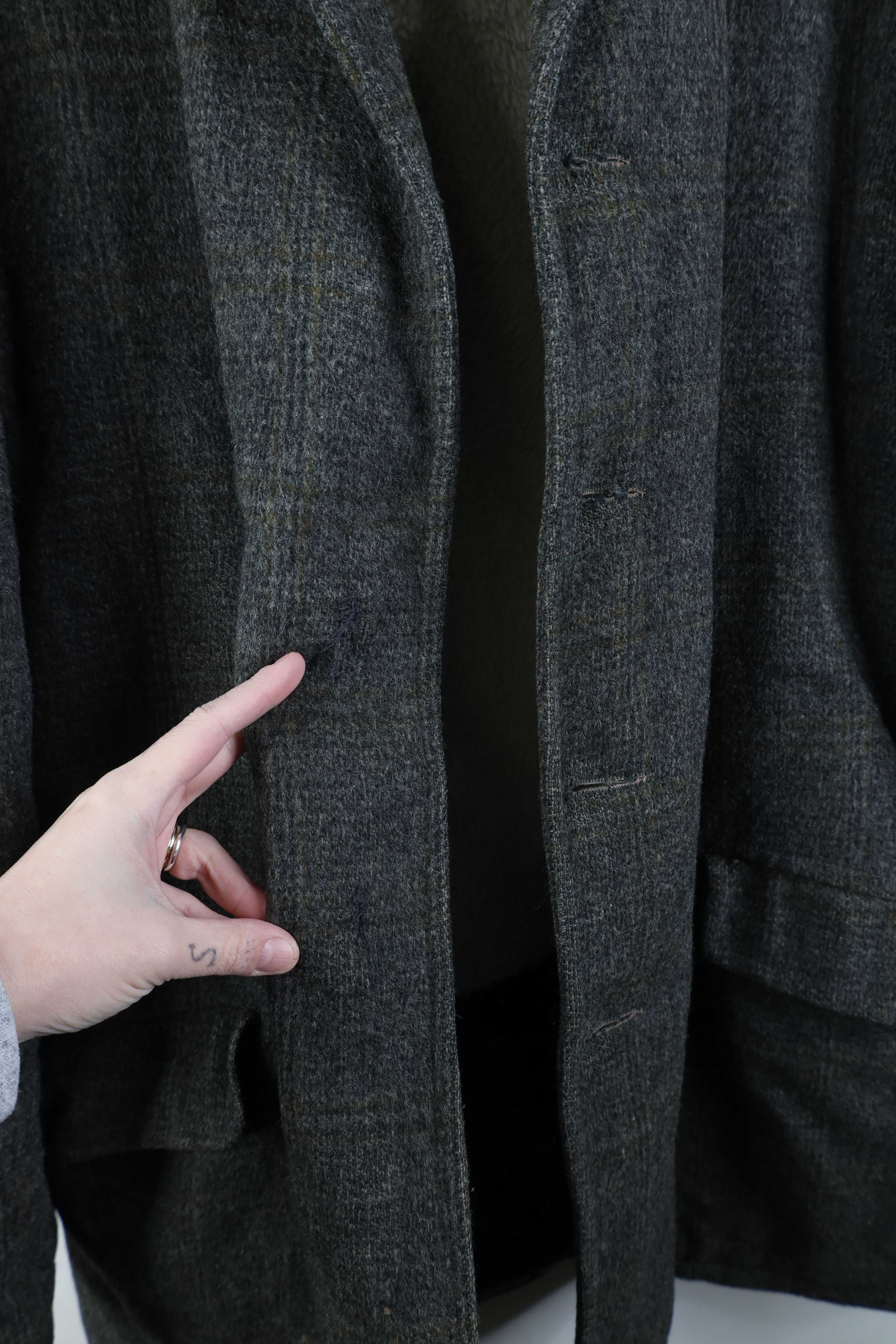 Vintage Vintage 50s Rockabilly Fleece Lined Wool Jacket Coat USA Size US XL / EU 56 / 4 - 4 Thumbnail