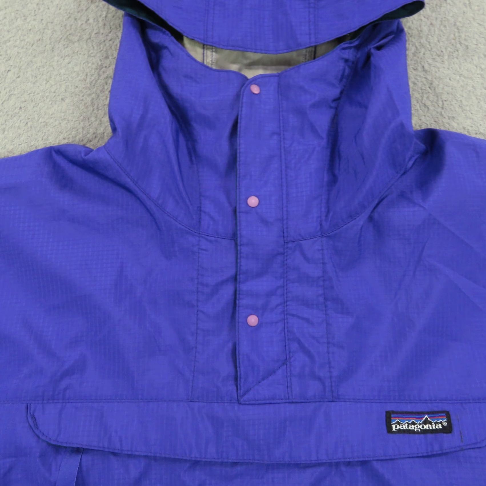 Patagonia VTG Patagonia Jacket Mens Medium Purple Anorak Wind Rain 90s Snap Kangaroo Pouch Size US M / EU 48-50 / 2 - 6 Thumbnail