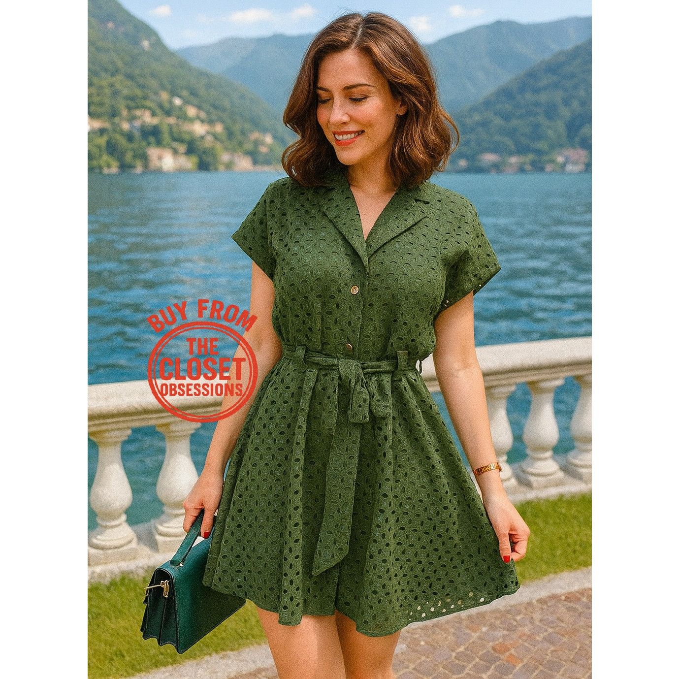 zara green short dress Folded Detail Gown – BCBGMAXAZRIA main image 0