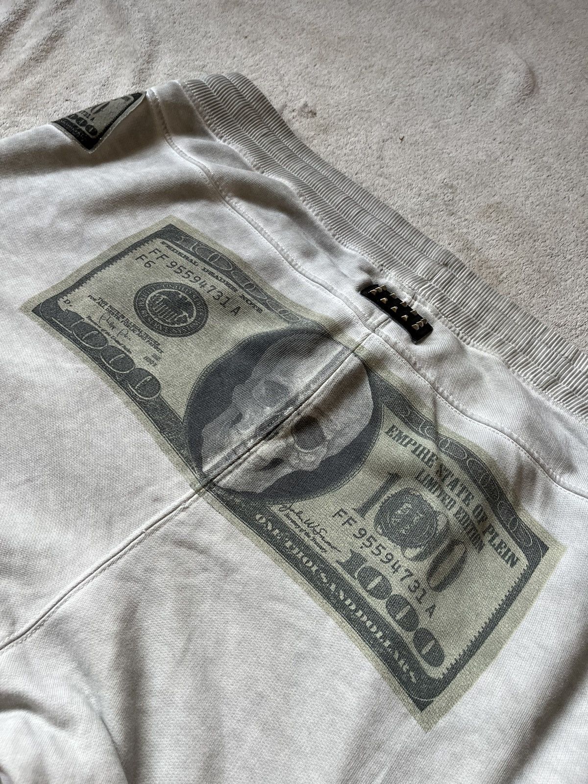 Designer × Philipp Plein × Vintage Philipp Plein 1000 Dollar Bill Sweatpants (Grey) Money Luxur Size US 41 - 2 Thumbnail