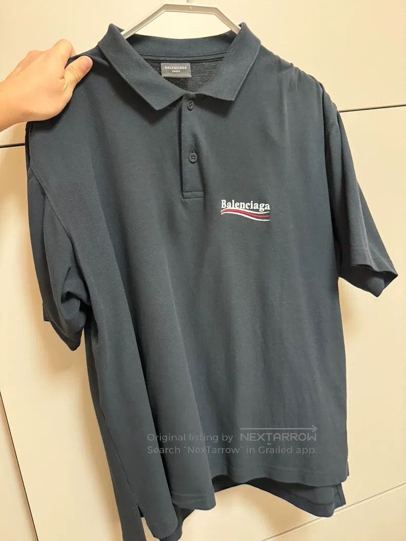Balenciaga Balenciaga Black Coca-Cola Wave Embroidered Polo Shirt Sho Size US XS / EU 42 / 0 - 1 Thumbnail