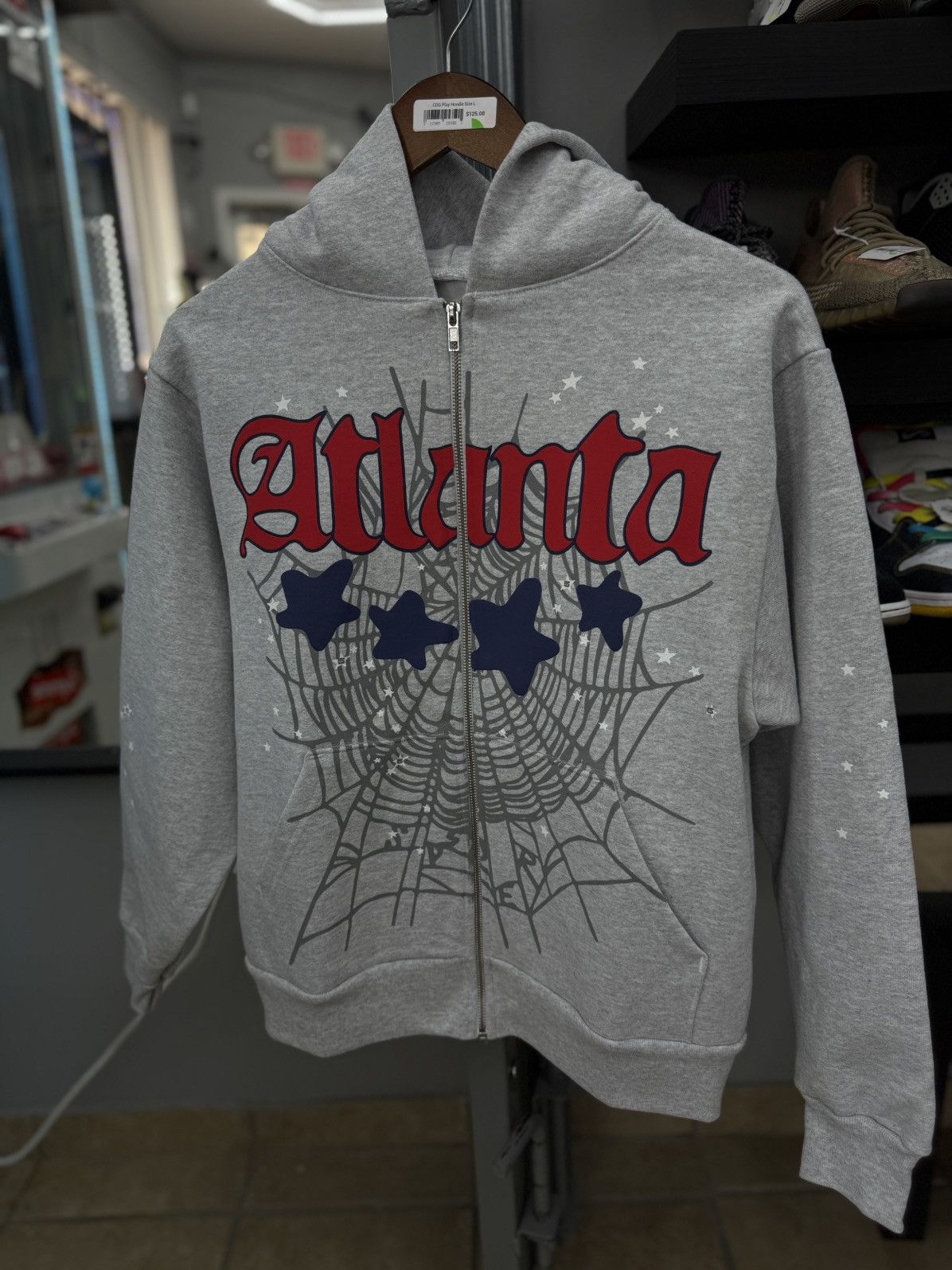 Sp5der Sp5der Worldwide Atlanta Grey Zip Hoodie Size Small (NEW) Size US S / EU 44-46 / 1 - 1 Thumbnail