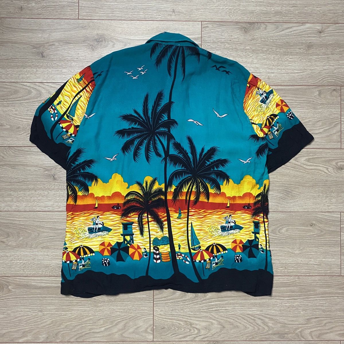 Vintage Paradise Found Hawaiian Shirt Floral Beach Palms Print 2XL Size US XXL / EU 58 / 5 - 6 Thumbnail
