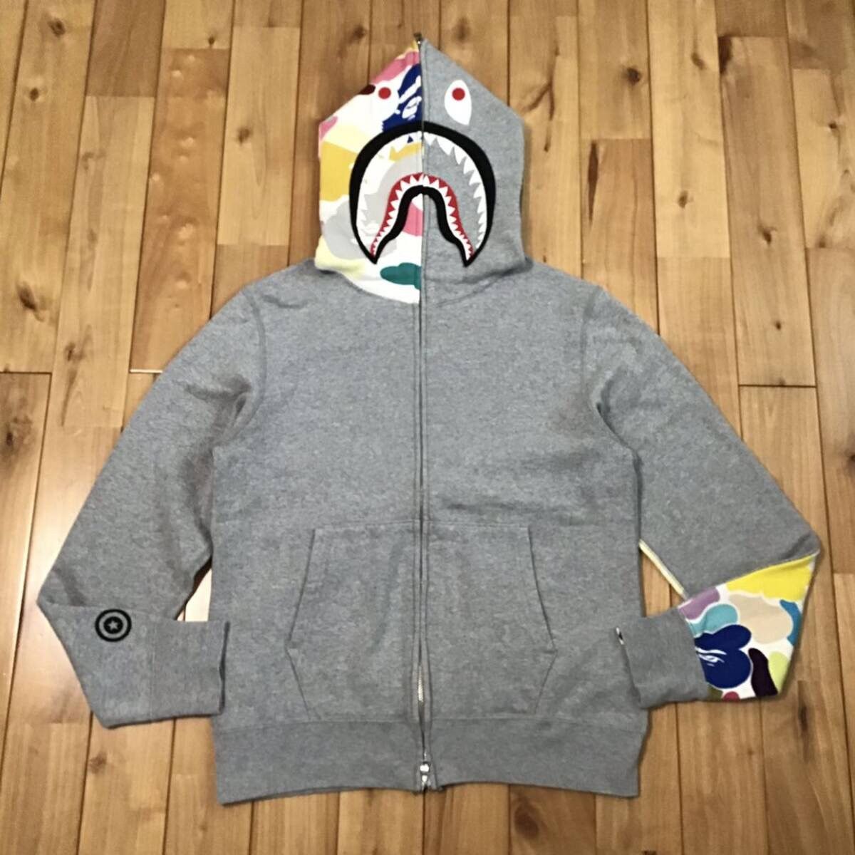 Bape × Nigo BAPE Giant multi camo shark full zip hoodie a bathing ape Size US M / EU 48-50 / 2 - 1 Thumbnail