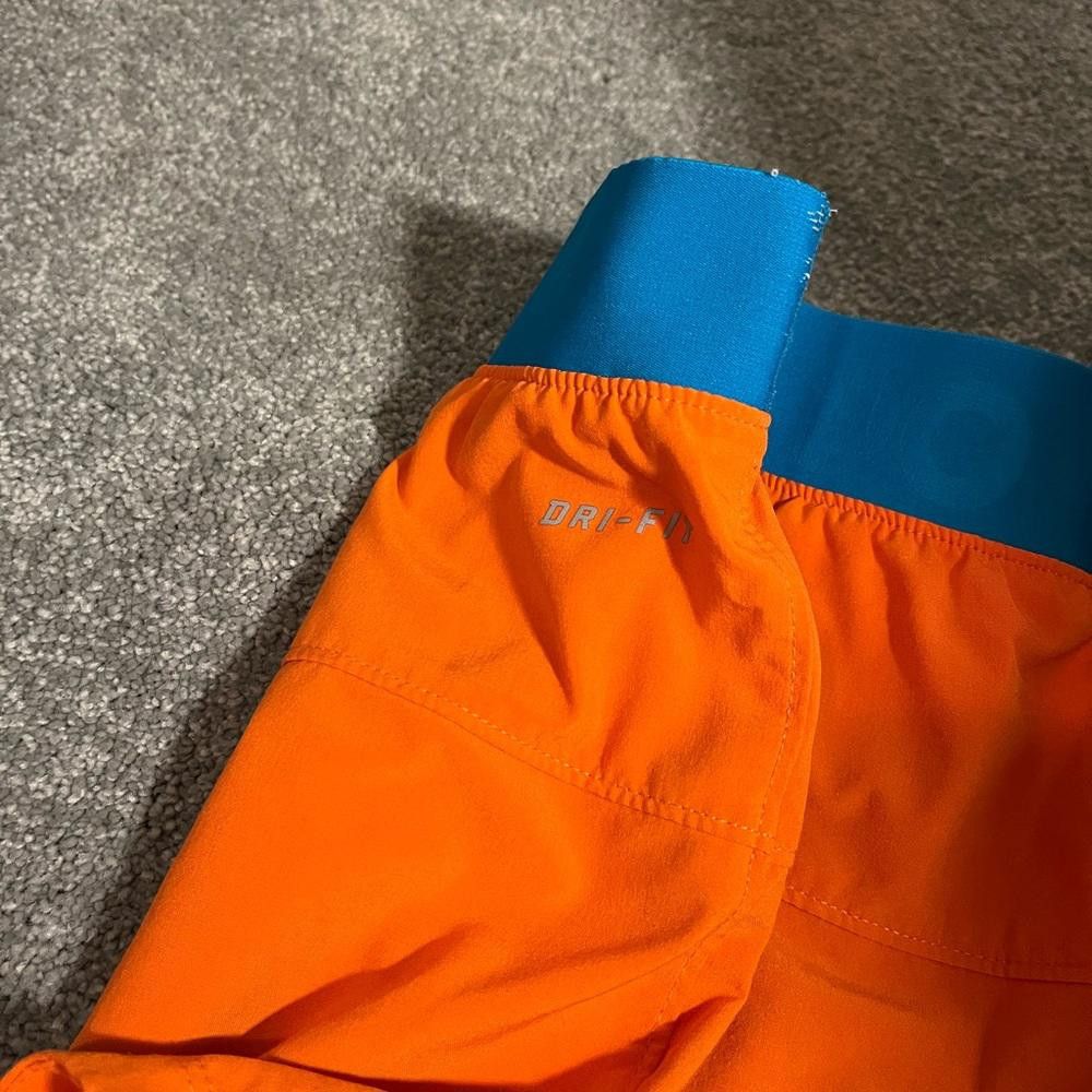 Nike Nike Dri-fit Orange/Pink 2 In 1 Running Compression Shorts Size 28" / US 6 / IT 42 - 5 Thumbnail