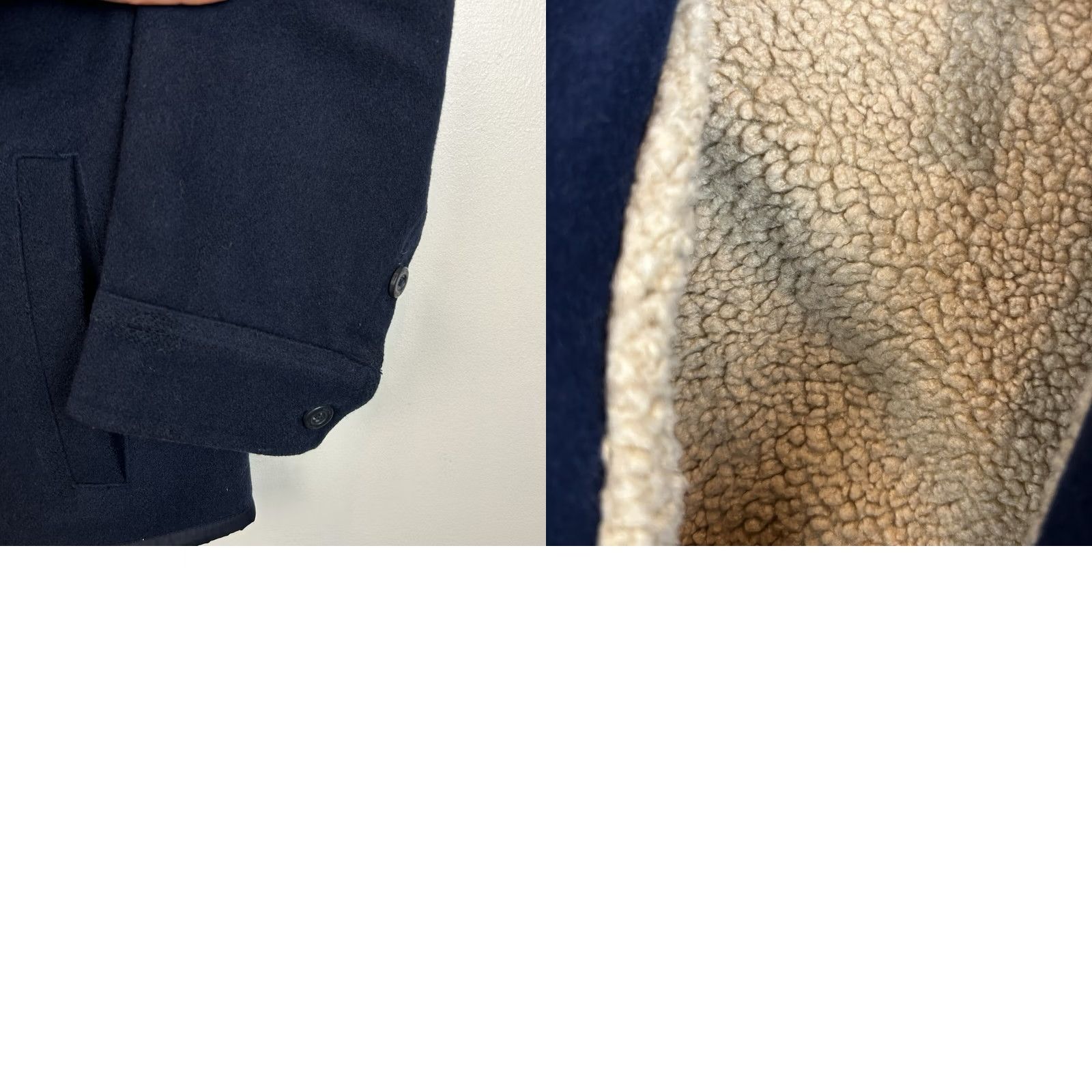 Gap Gap Jacket Womens M Wool Sherpa Lined Button Blue Heavy Chore Barn Read Size M / US 6-8 / IT 42-44 - 8 Thumbnail