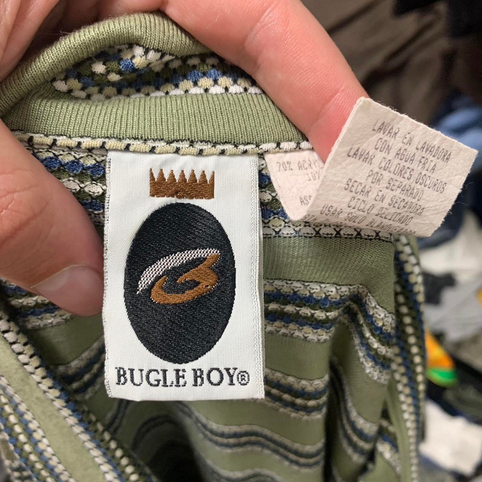 Bugle Boy × Vintage Vintage Bugle Boy Striped Polo Shirt Size US XL / EU 56 / 4 - 5 Thumbnail