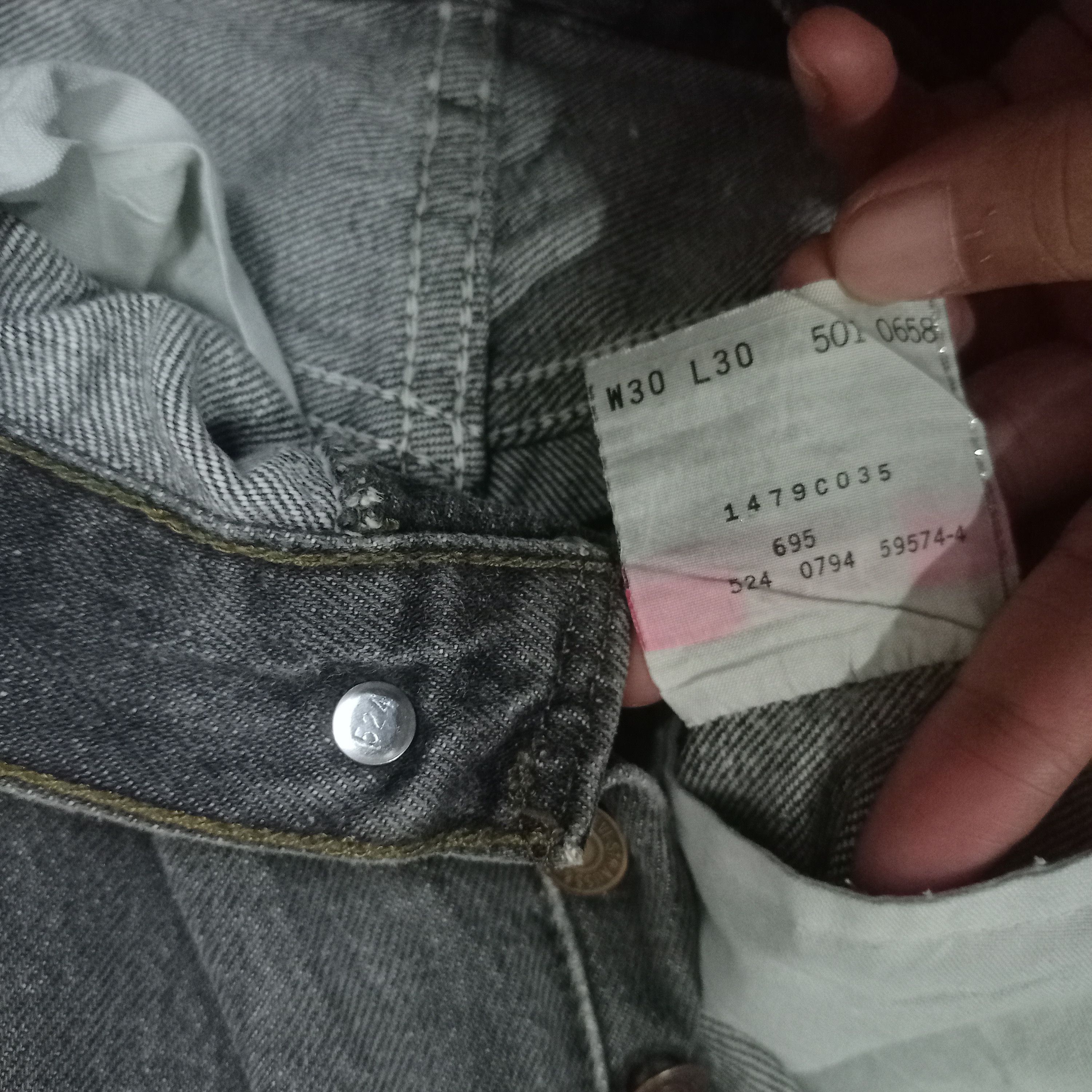 Levi's Vintage 90s Levis 501 Black Jeans 29x30 Size US 29 - 9 Thumbnail