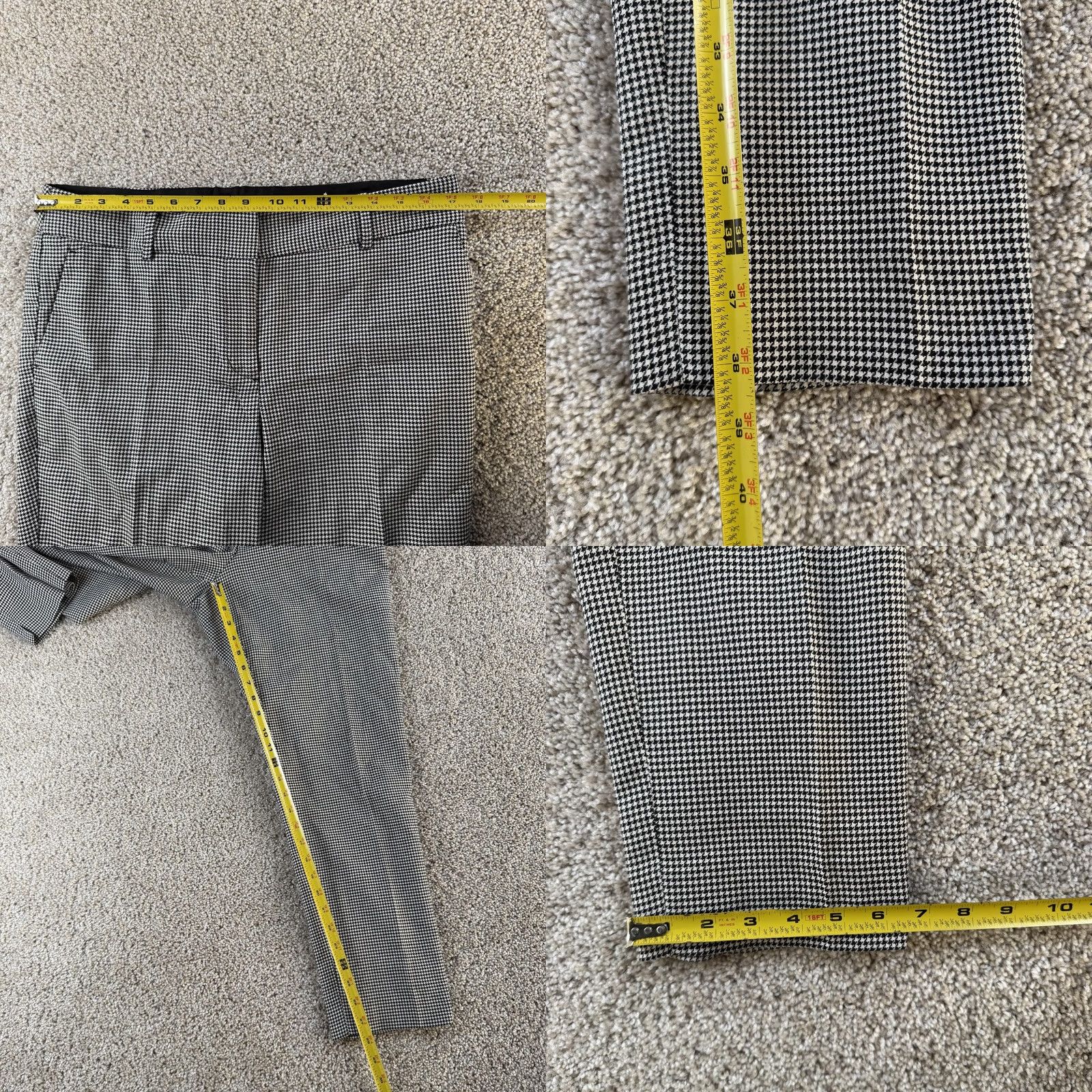 Talbots Talbots Dress Pants Womens 10 Black Check Hampshire Ankle Career Office Size 32" / US 10 / IT 46 - 8 Thumbnail