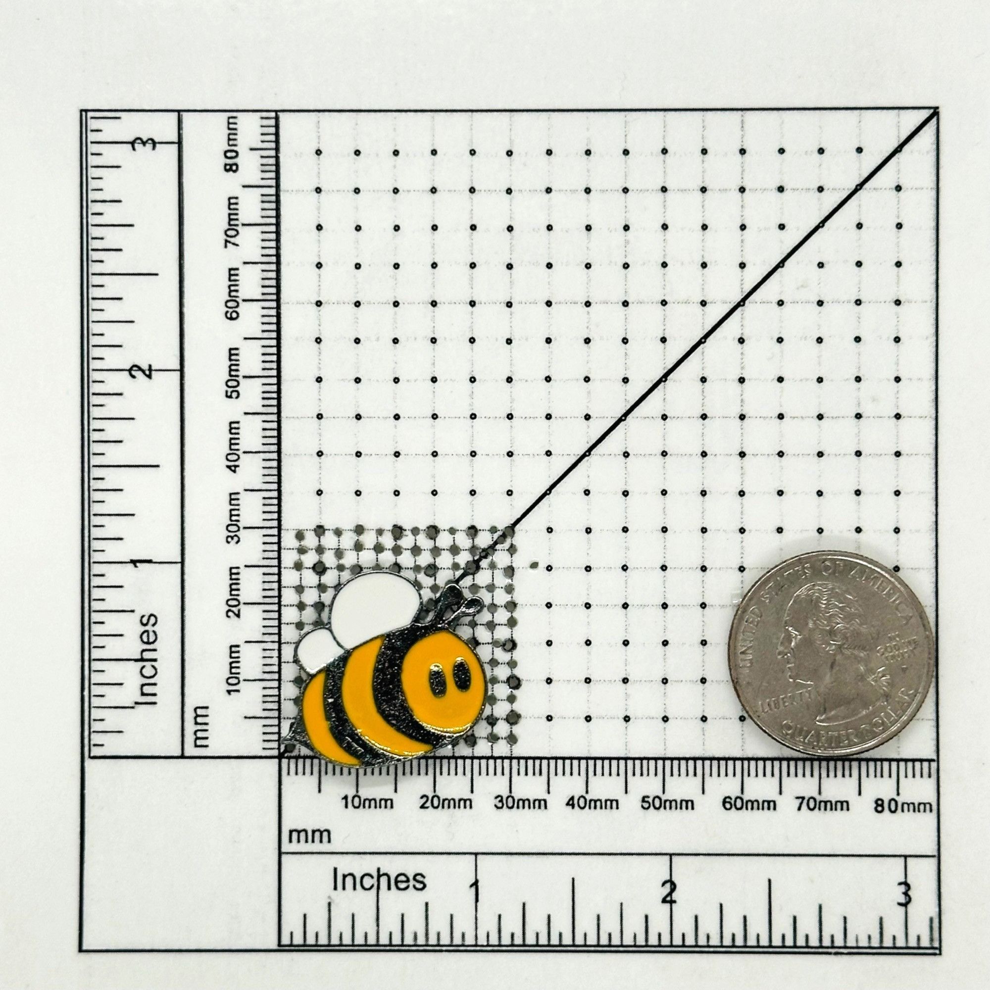 Other ⭐Emanel Pin Bee Broch Pin Cute Fat Bee Queen Bee Shape Insec Size ONE SIZE - 5 Thumbnail