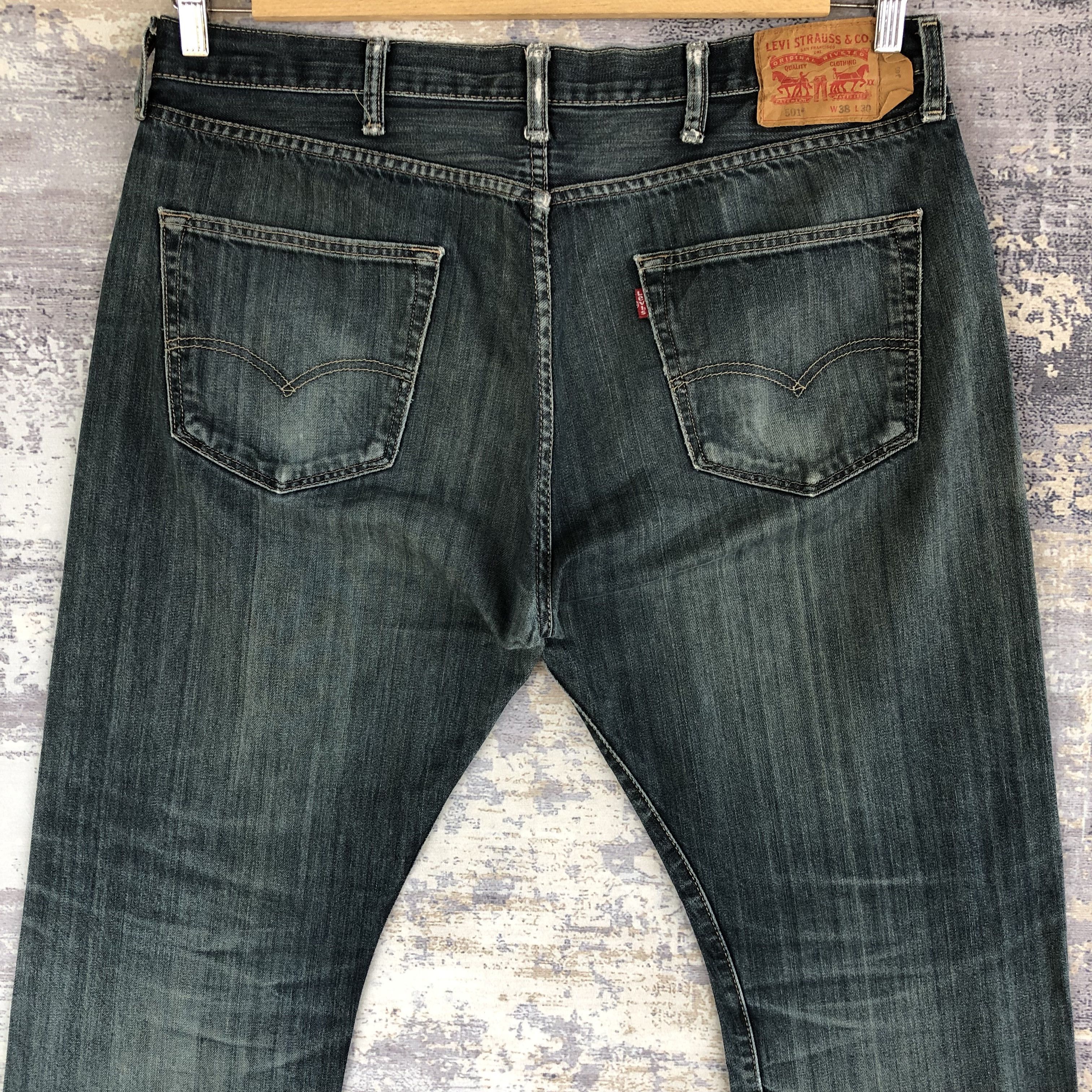 Levi's Vintage Y2K Levis 501 Faded Jeans Levi's Stonewash Denim Size US 38 / EU 54 - 4 Thumbnail