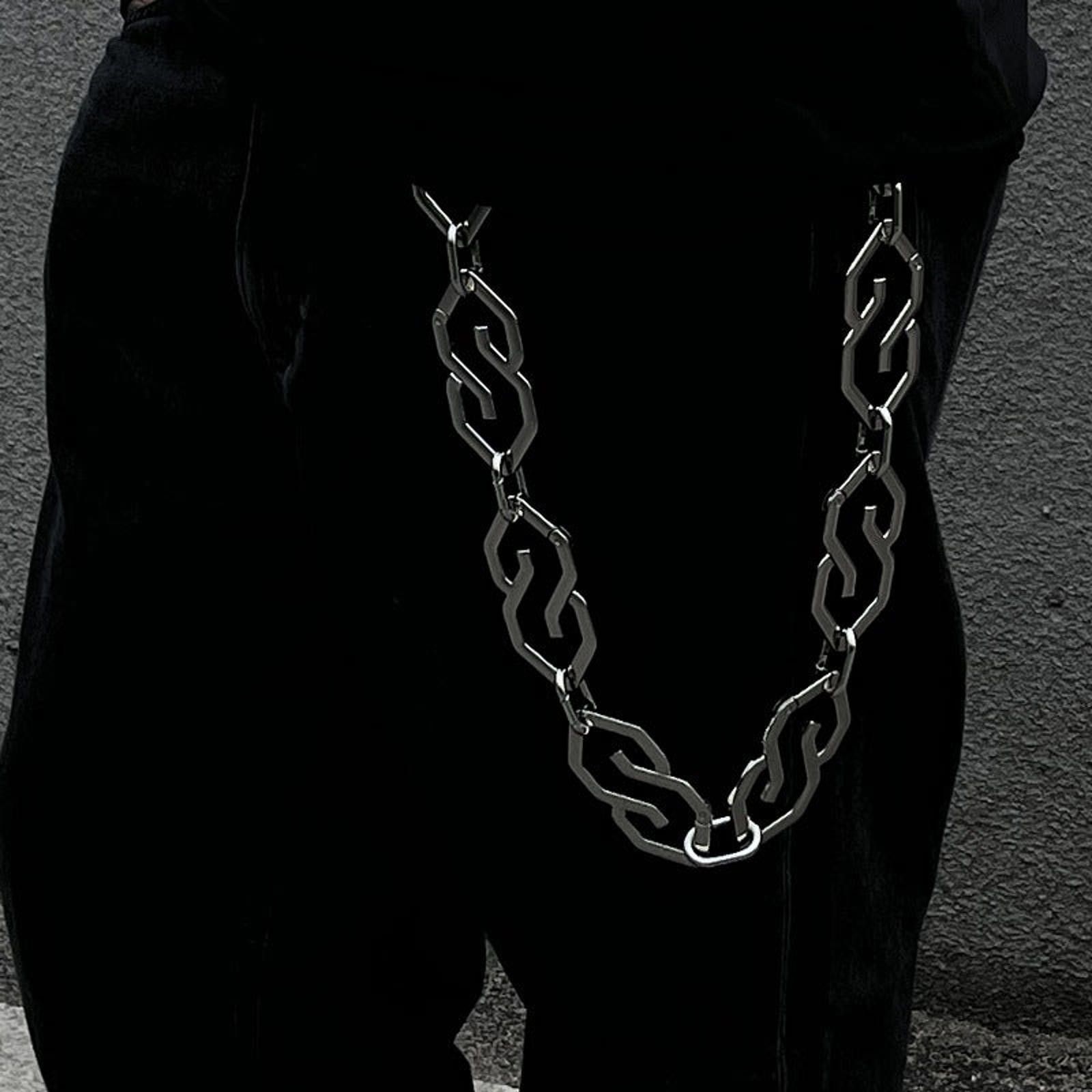 Jewelry Silver Cross & Link Metal Chains, Men's Accessory Chains Size ONE SIZE - 3 Thumbnail