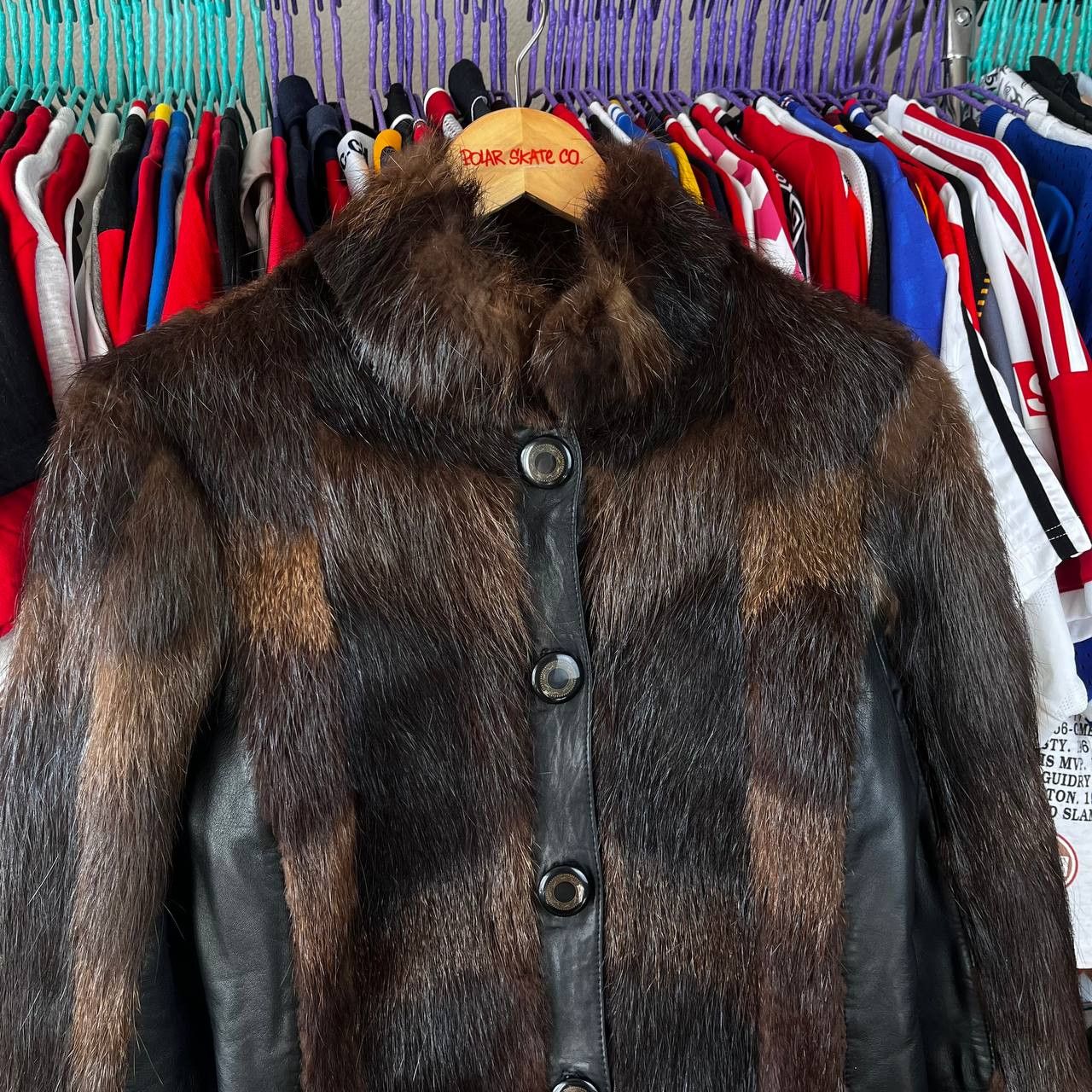 Vintage Vintage Womens Leather Fur Black/Brown Jacket Y2K Size M / US 6-8 / IT 42-44 - 3 Thumbnail