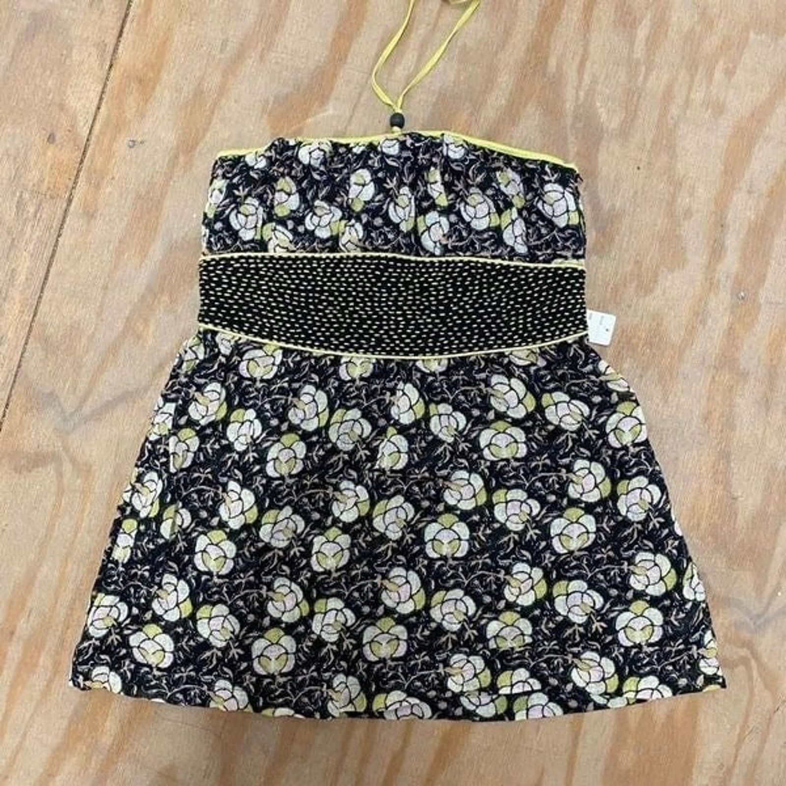 Free People Free People Linen Floral Halter Babydoll Blouse Top, 12 Size XL / US 12-14 / IT 48-50 - 1 Thumbnail