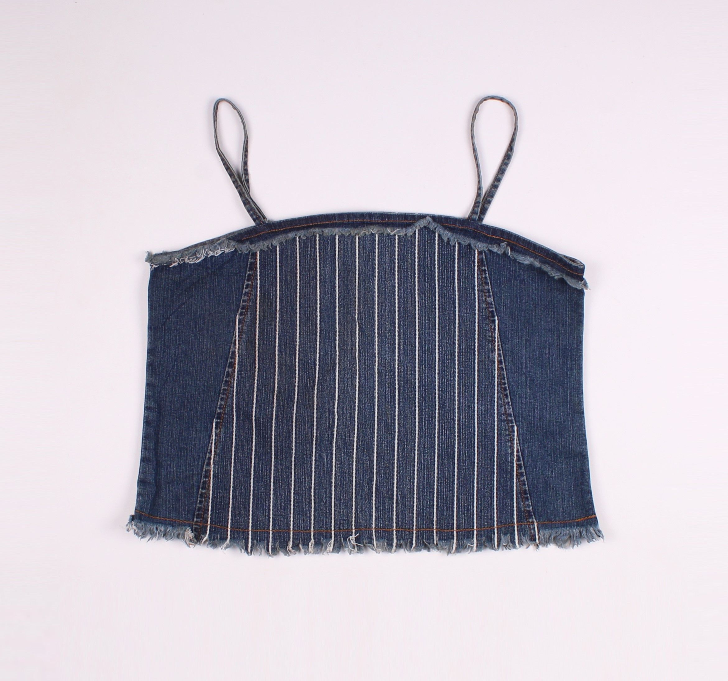 Vintage Vintage Vodlon Y2K Denim Cropped Top Size XL / US 12-14 / IT 48-50 - 4 Thumbnail