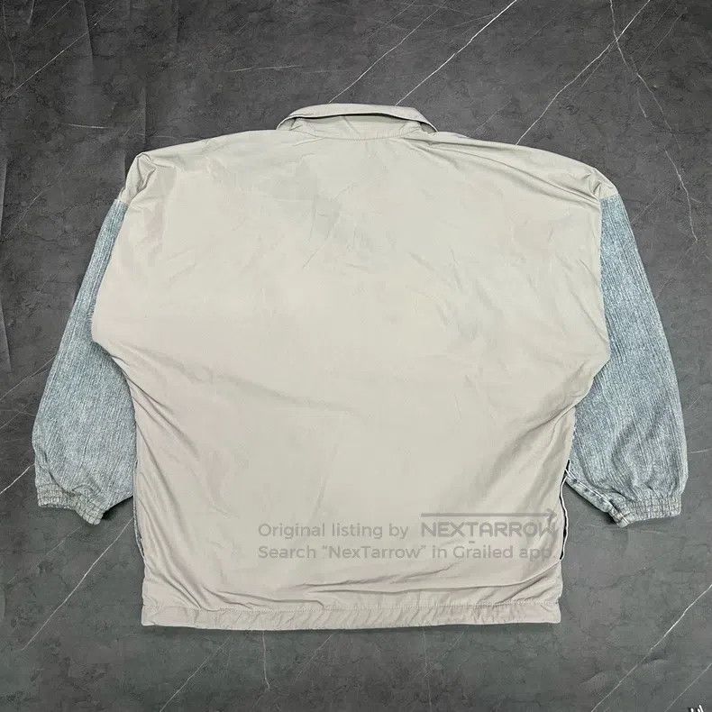 Balenciaga Balenciaga Washed Blue Denim Patchwork Windbreaker Jacket Size US XS / EU 42 / 0 - 2 Thumbnail